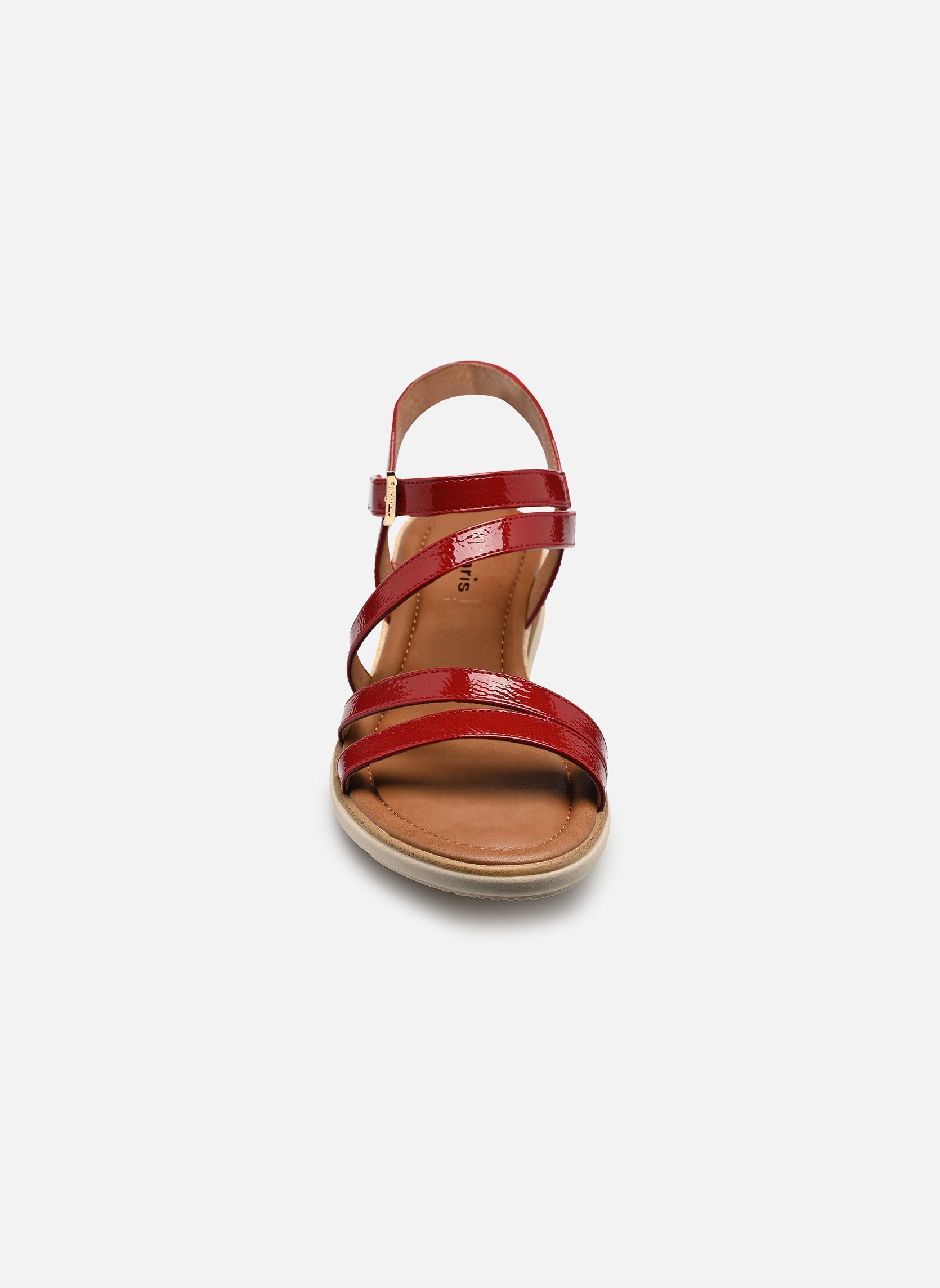 Keil- und Plateausandalen 28713-46 damen rot Tamaris Keil- und Plateausandalen 28713-46 damen rot RED PATENT
