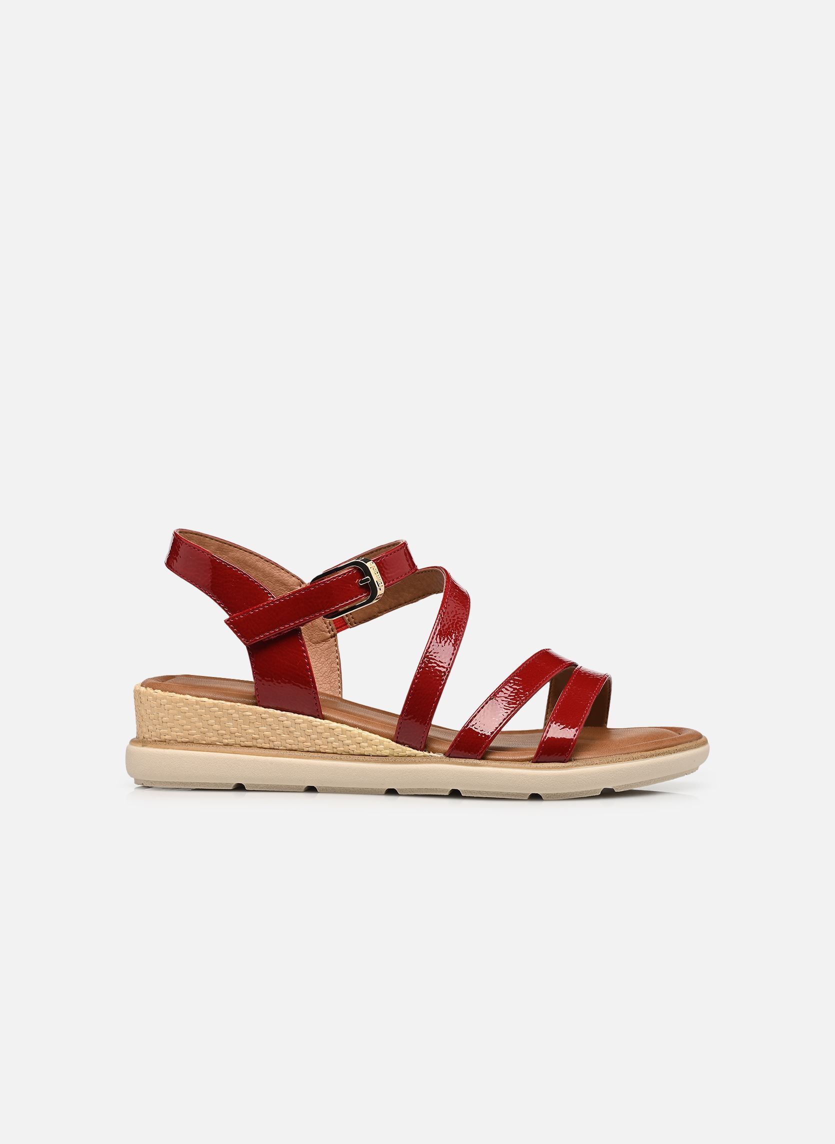 Keil- und Plateausandalen 28713-46 damen rot Tamaris Keil- und Plateausandalen 28713-46 damen rot RED PATENT