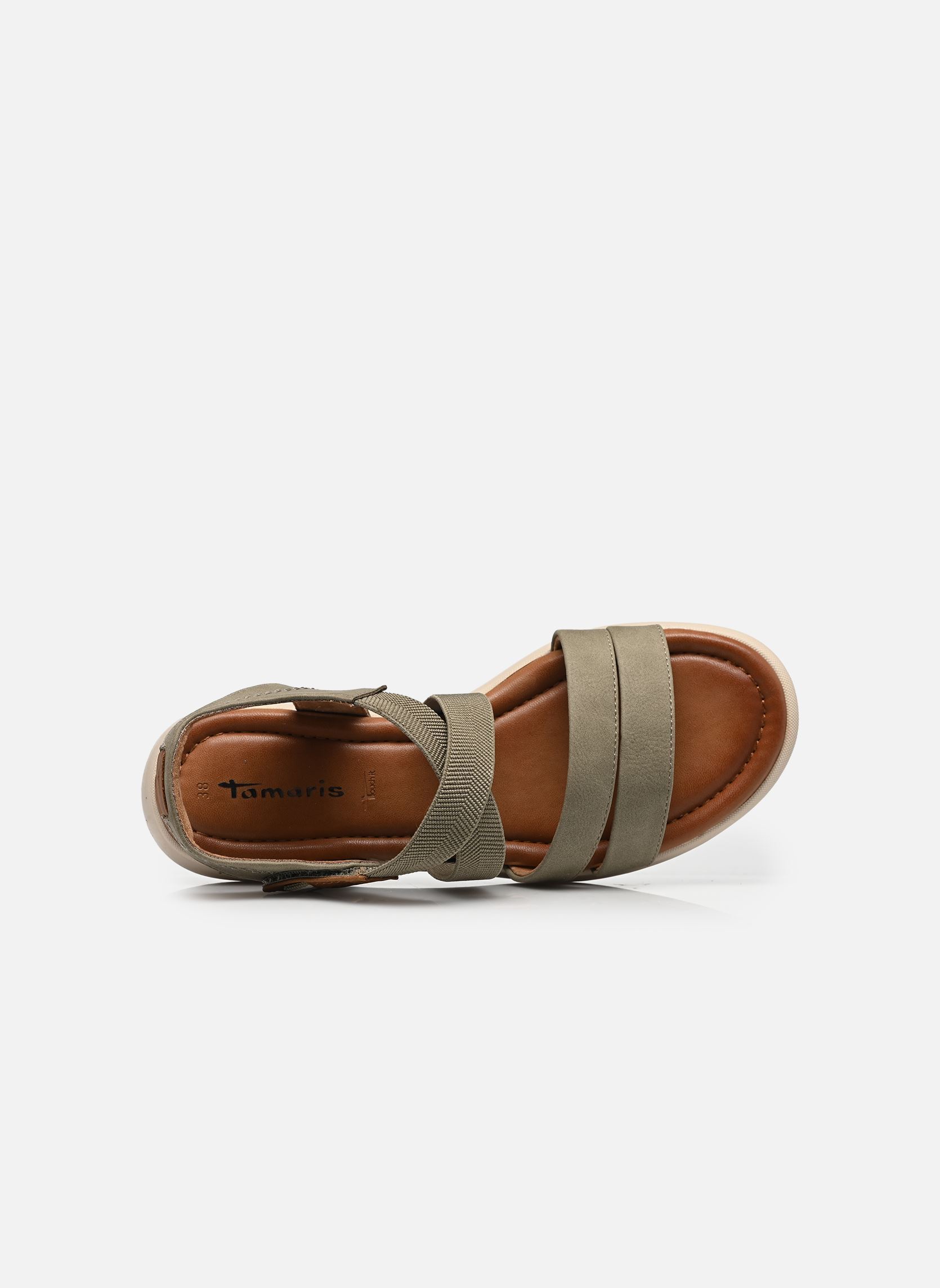 Sandales compensées et plateformes 28726-46 femme vert Tamaris Sandales compensées et plateformes 28726-46 femme vert OLIVE