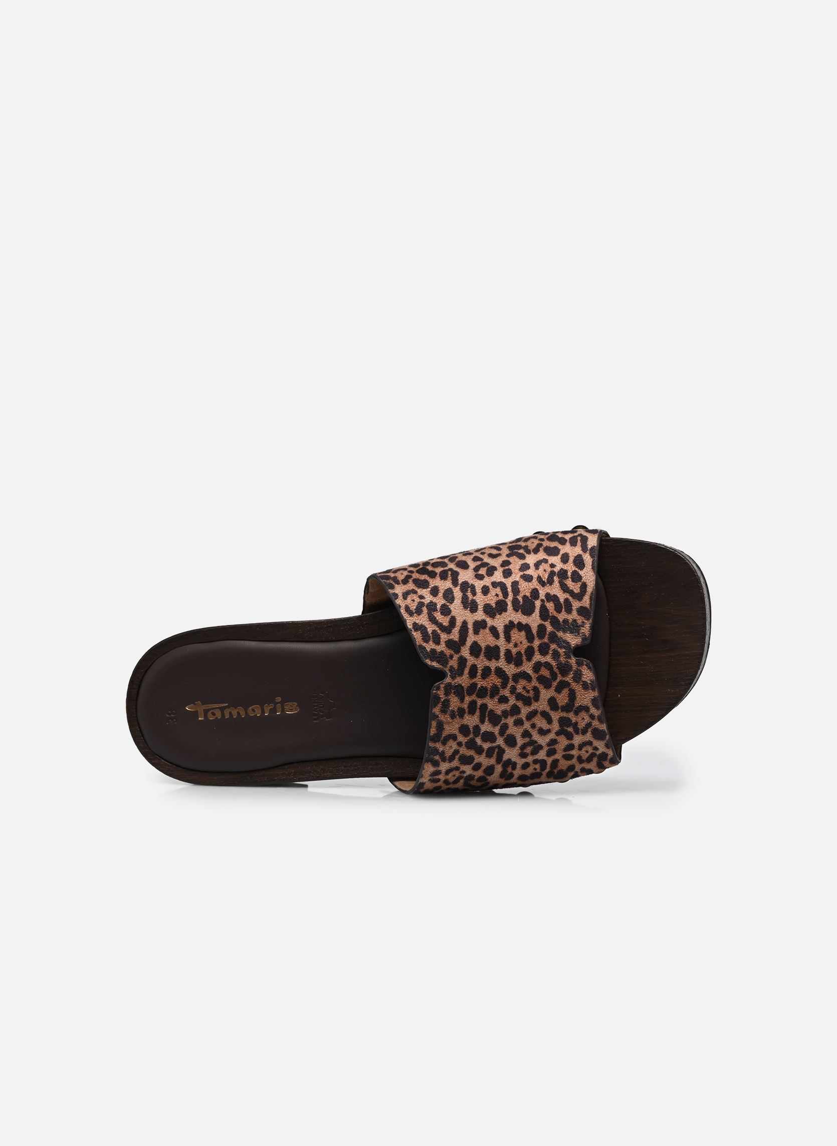 Pantoletten 27118-46 damen braun Tamaris Pantoletten 27118-46 damen braun COGNAC LEOPARD