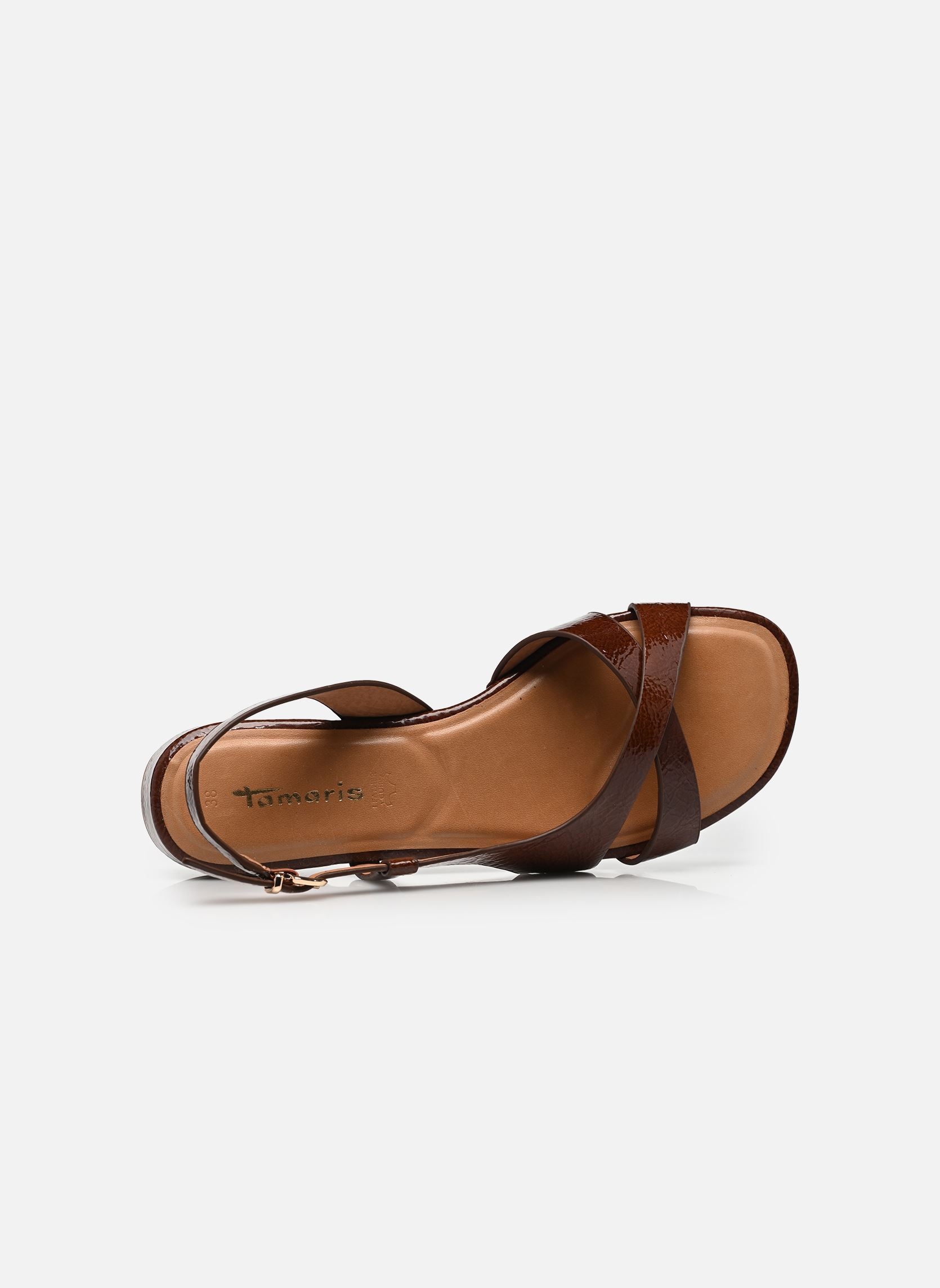 Sandalen 28123-46 dames bruin Tamaris Sandalen 28123-46 dames bruin COGNAC PATENT