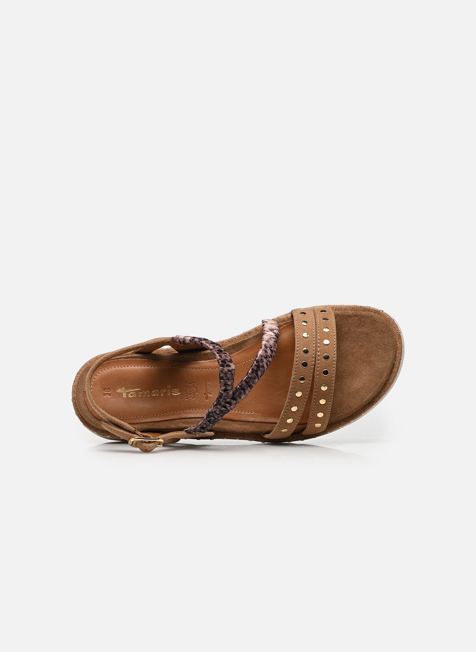 Sandales compensées et plateformes 28227-46 femme beige Tamaris Sandales compensées et plateformes 28227-46 femme beige BEIGE COMB