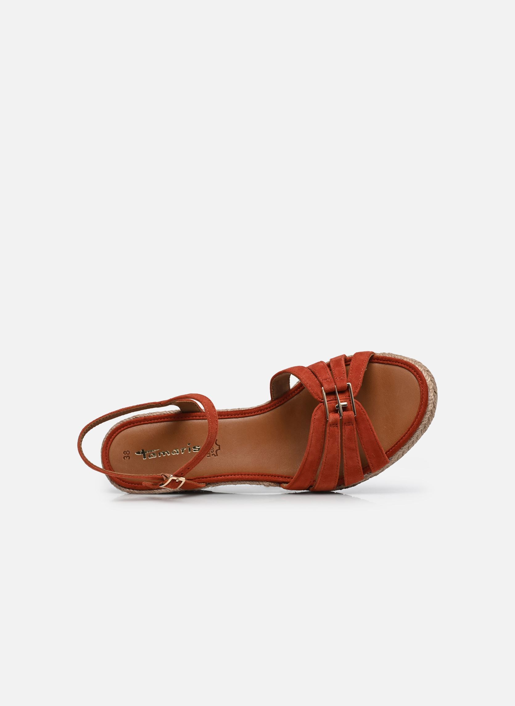 Espadrilles met sleehak en plateau 28312-46 dames rood Tamaris Espadrilles met sleehak en plateau 28312-46 dames rood TERRACOTTA