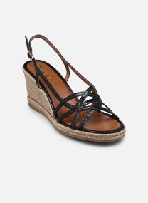 Keil- und Plateau-Espadrilles 28364-46 damen schwarz
