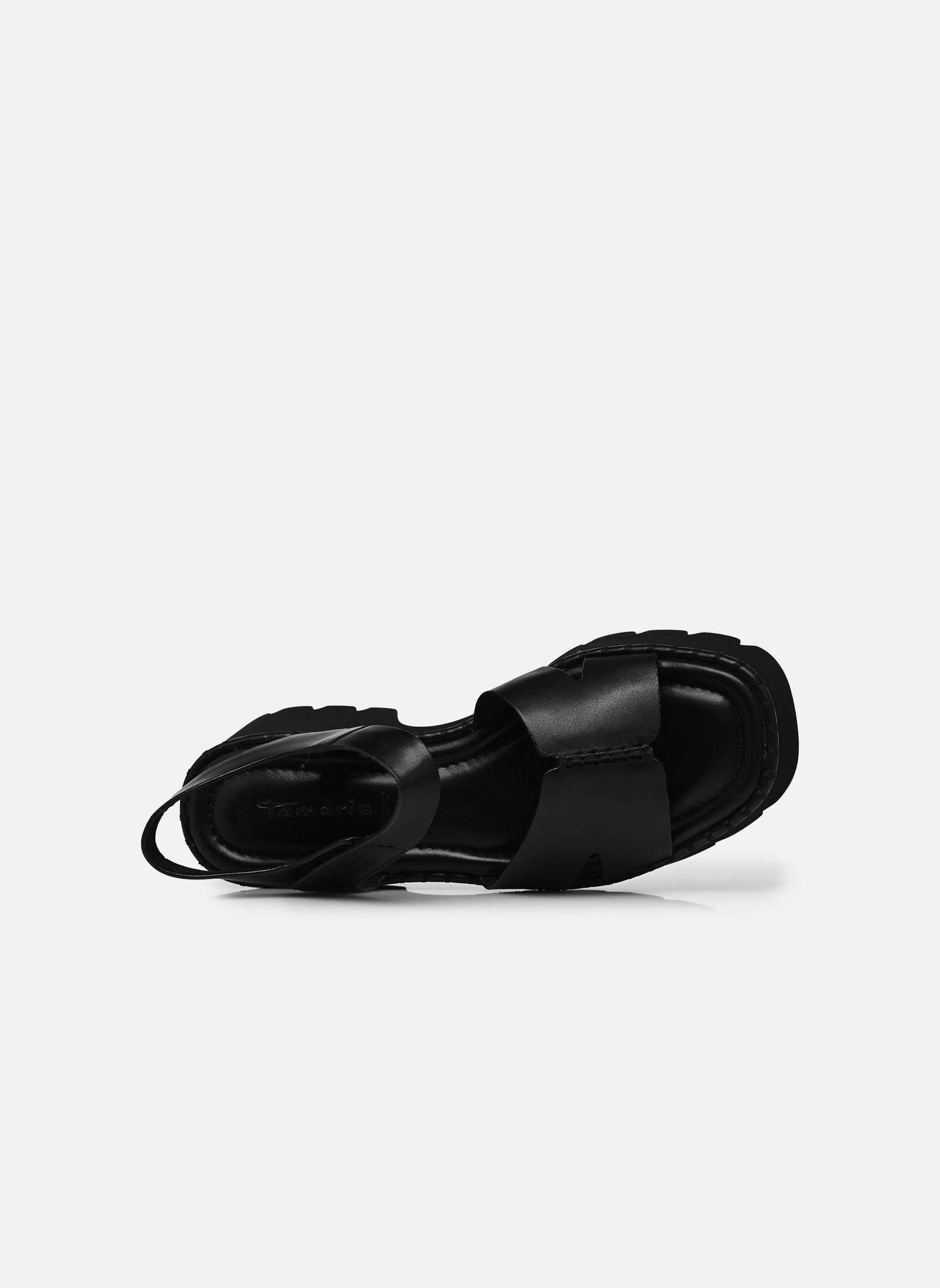 Sandales compensées et plateformes 28377-46 femme noir Tamaris Sandales compensées et plateformes 28377-46 femme noir BLACK LEATHER