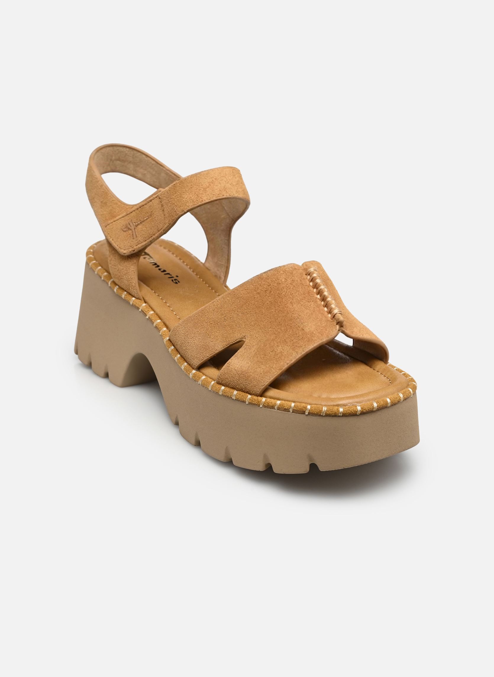 Sandales compensées et plateformes 28377-46 femme marron Tamaris Sandales compensées et plateformes 28377-46 femme marron CAMEL