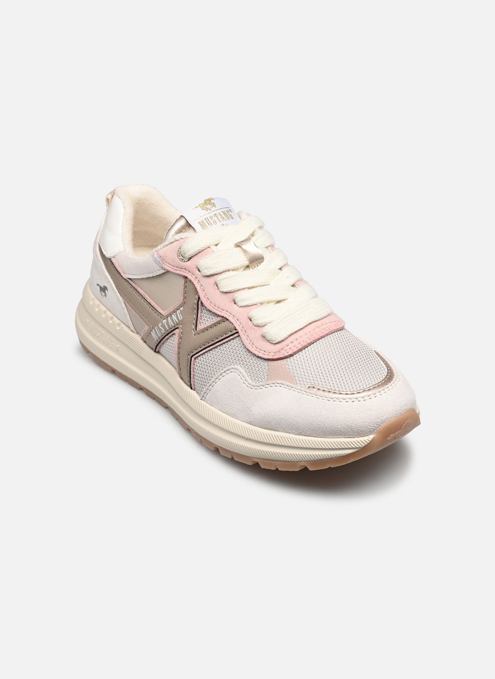 Sneakers 26M0702002 dames meerkleurig Mustang shoes Sneakers 26M0702002 dames meerkleurig Cream-Gold