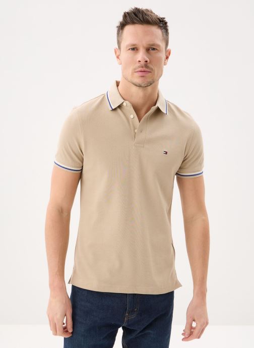 Tommy Hilfiger Polos manches courtes Tipped Slim Fit Seas homme beige