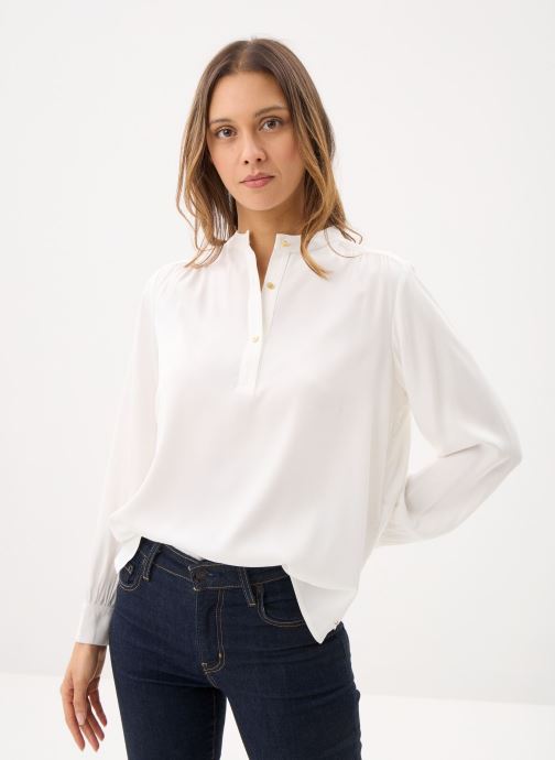 Tommy Hilfiger Blouses met lange mouwen Vis Twill V-Nk Blous dames wit