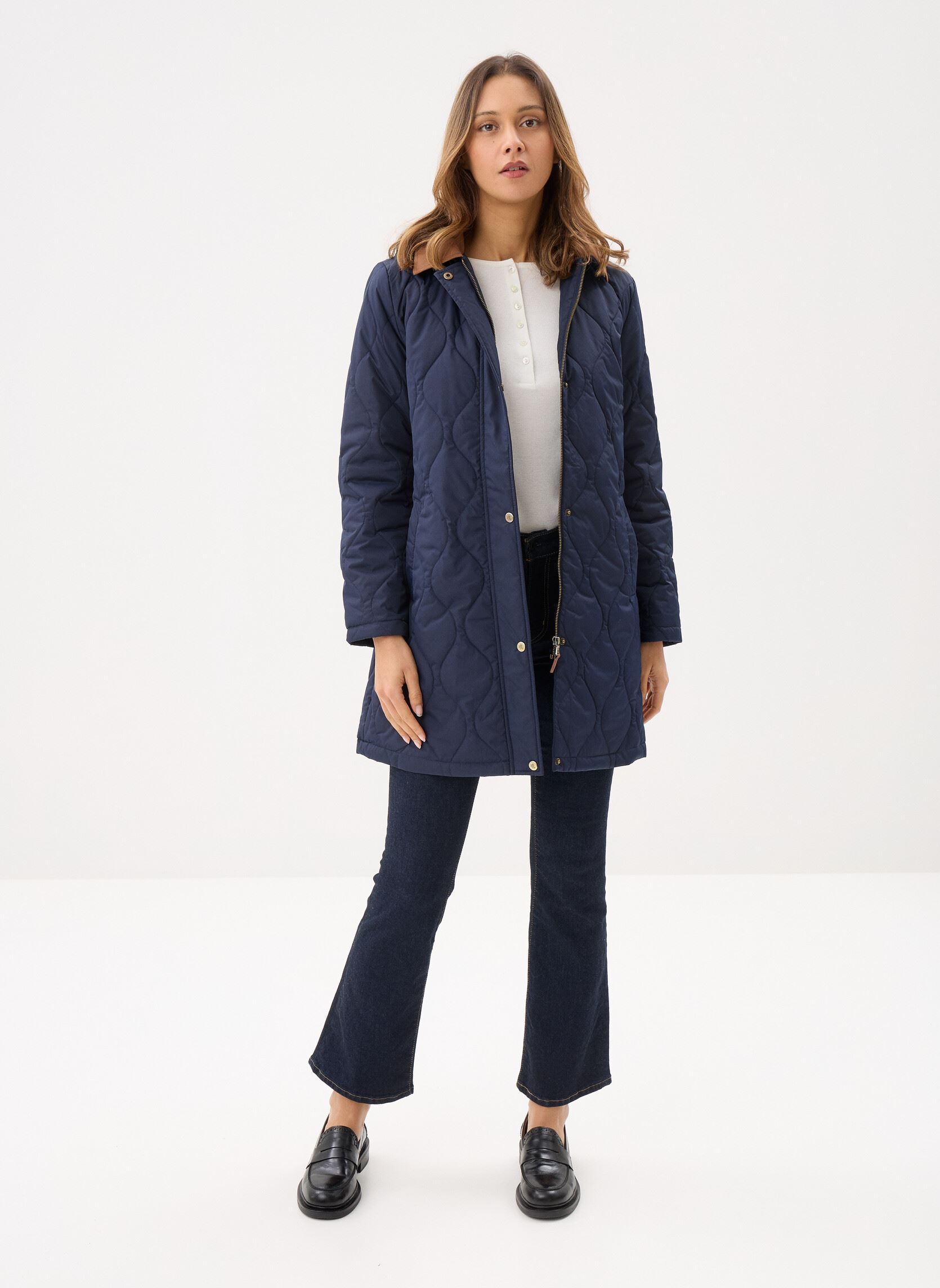 Parkas Onion Ql 3/4-Insulated-Coat femme bleu Lauren Ralph Lauren Parkas Onion Ql 3/4-Insulated-Coat femme bleu DK NAVY