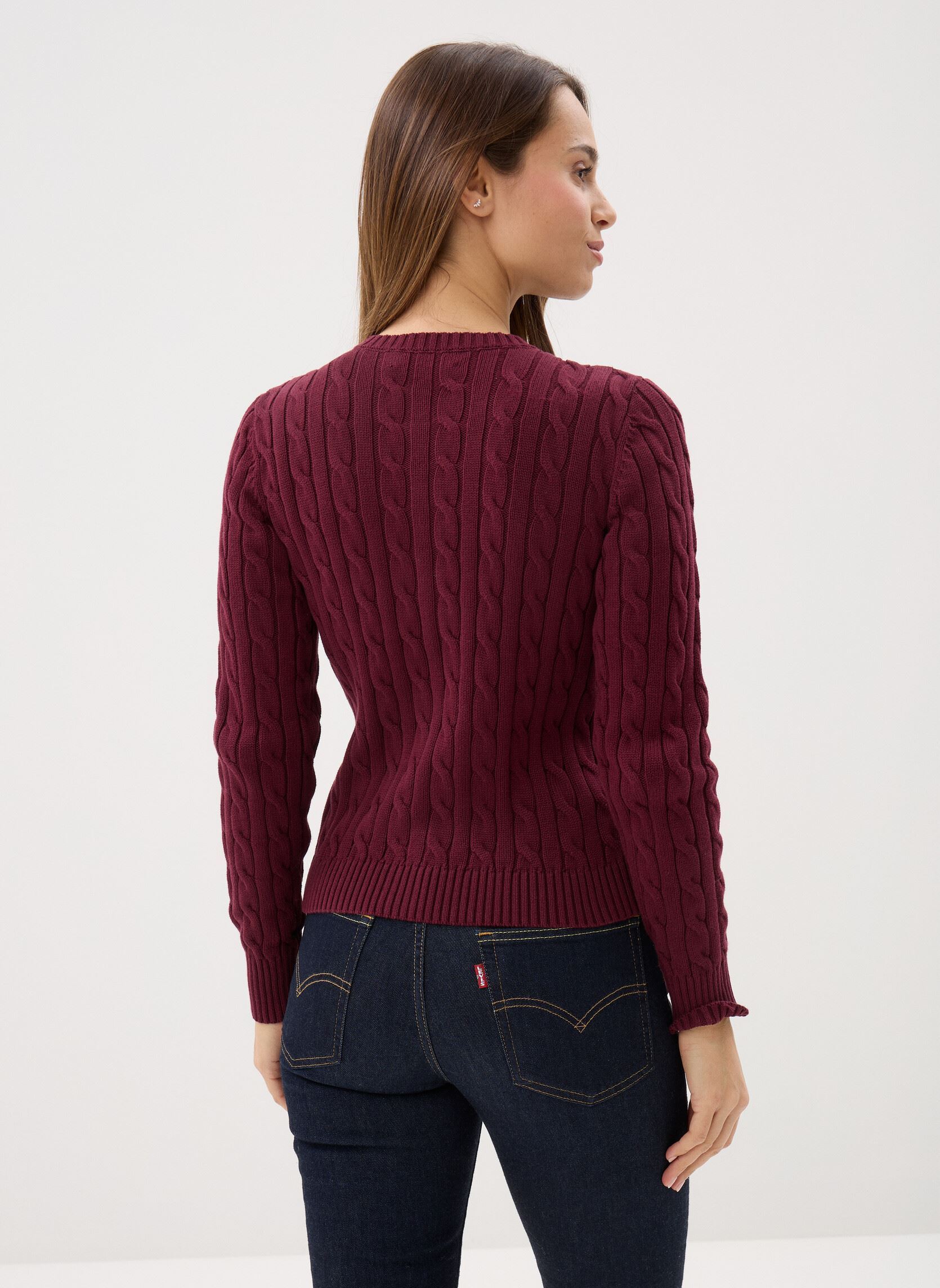 Vesten Ralhan-Long Sleeve-Cardigan dames bordeaux Lauren Ralph Lauren Vesten Ralhan-Long Sleeve-Cardigan dames bordeaux DARK GARNET