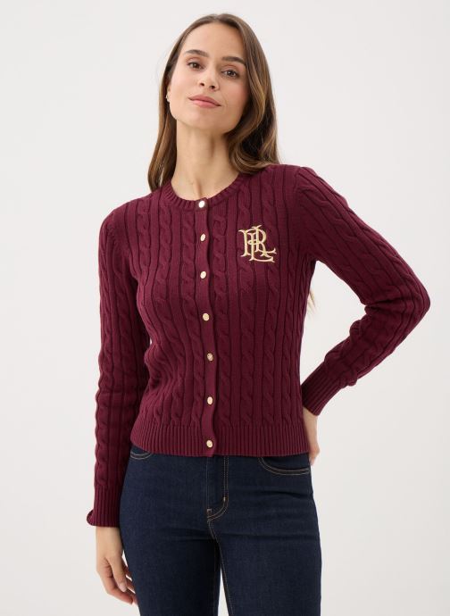 Lauren Ralph Lauren Strickjacken und Westen Ralhan-Long Sleeve-Cardigan damen bordeaux