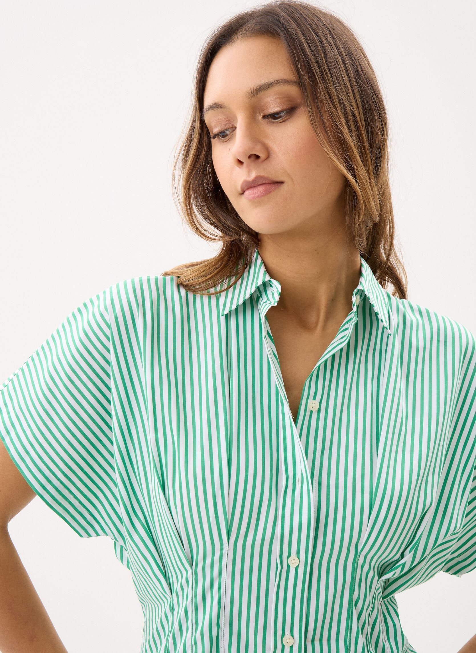 Lange jurken Rushanie-Short Sleeve-Day Dress dames groen Lauren Ralph Lauren Lange jurken Rushanie-Short Sleeve-Day Dress dames groen GREEN/WHITE MULTI
