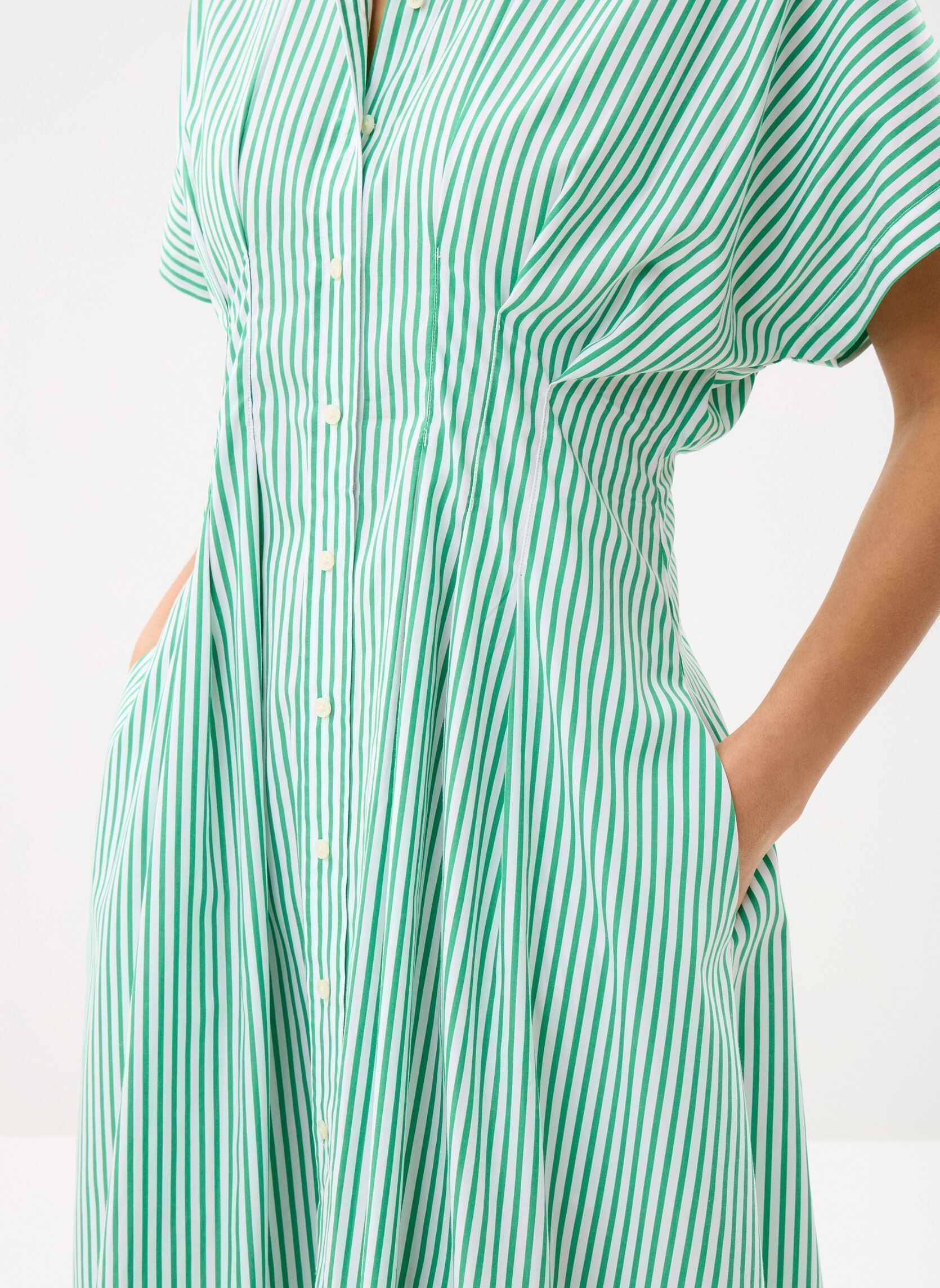 Lange jurken Rushanie-Short Sleeve-Day Dress dames groen Lauren Ralph Lauren Lange jurken Rushanie-Short Sleeve-Day Dress dames groen GREEN/WHITE MULTI