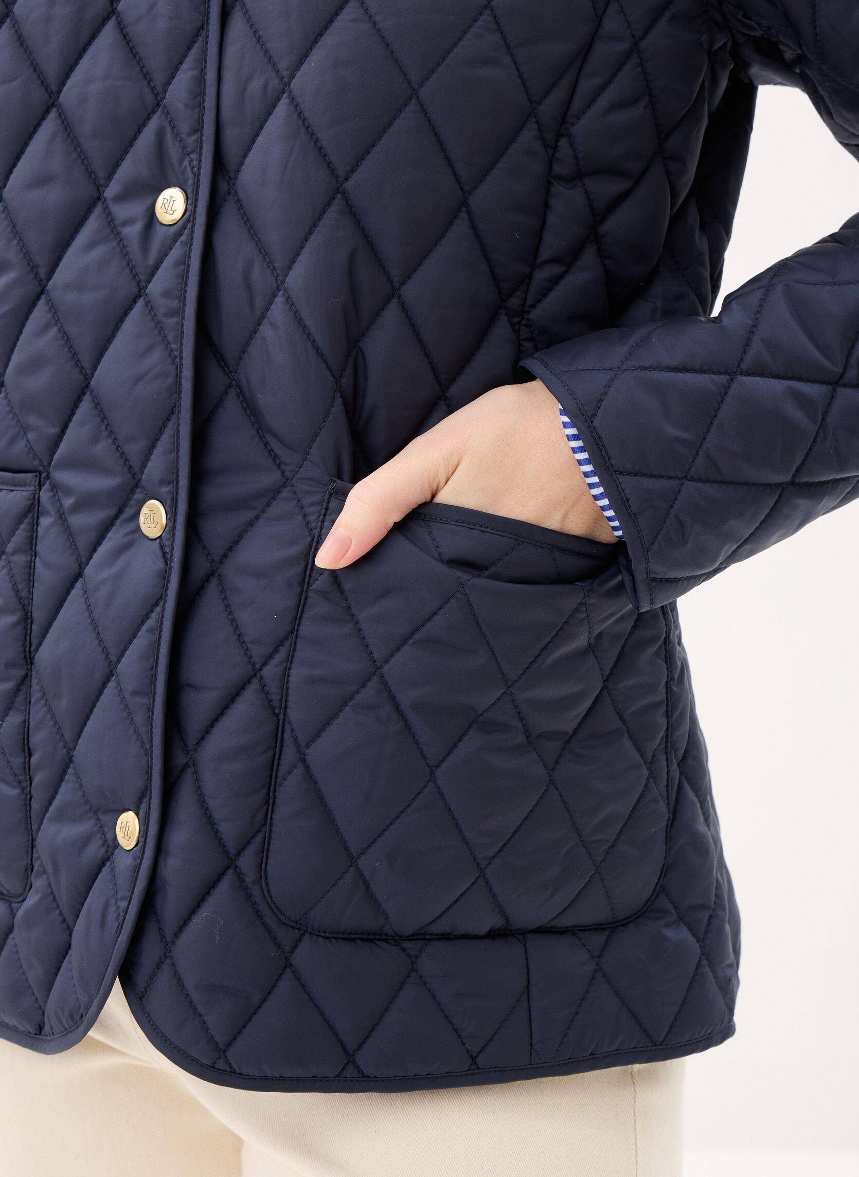 Blousons Sb Qlt W Cr-Insulated-Coat femme bleu Lauren Ralph Lauren Blousons Sb Qlt W Cr-Insulated-Coat femme bleu DK NAVY