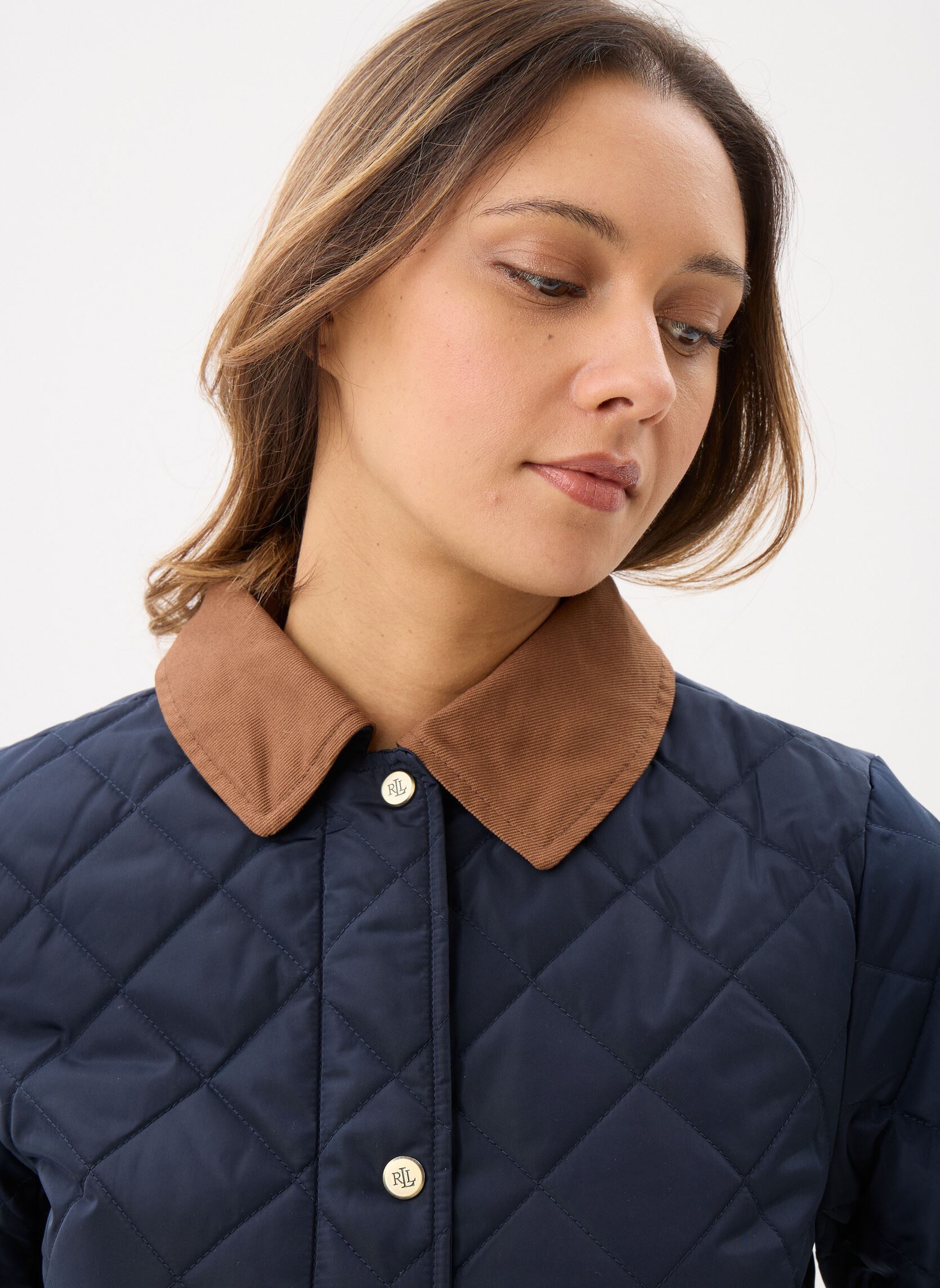 Vestes Sb Quilt-Insulated-Coat femme bleu Lauren Ralph Lauren Vestes Sb Quilt-Insulated-Coat femme bleu DK NAVY