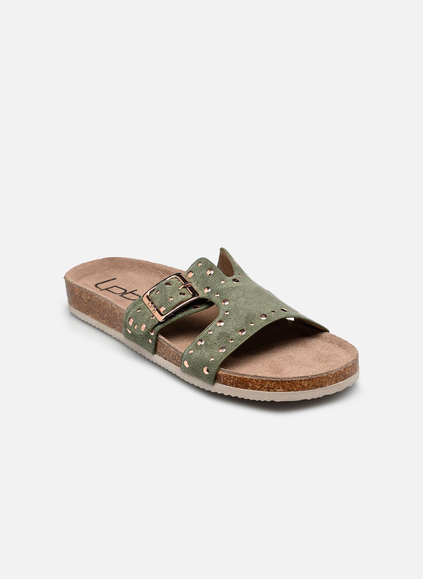 Pantoletten C26U137 damen grün LPB -LES PETITES BOMBES Pantoletten C26U137 damen grün KAKI SUEDINE