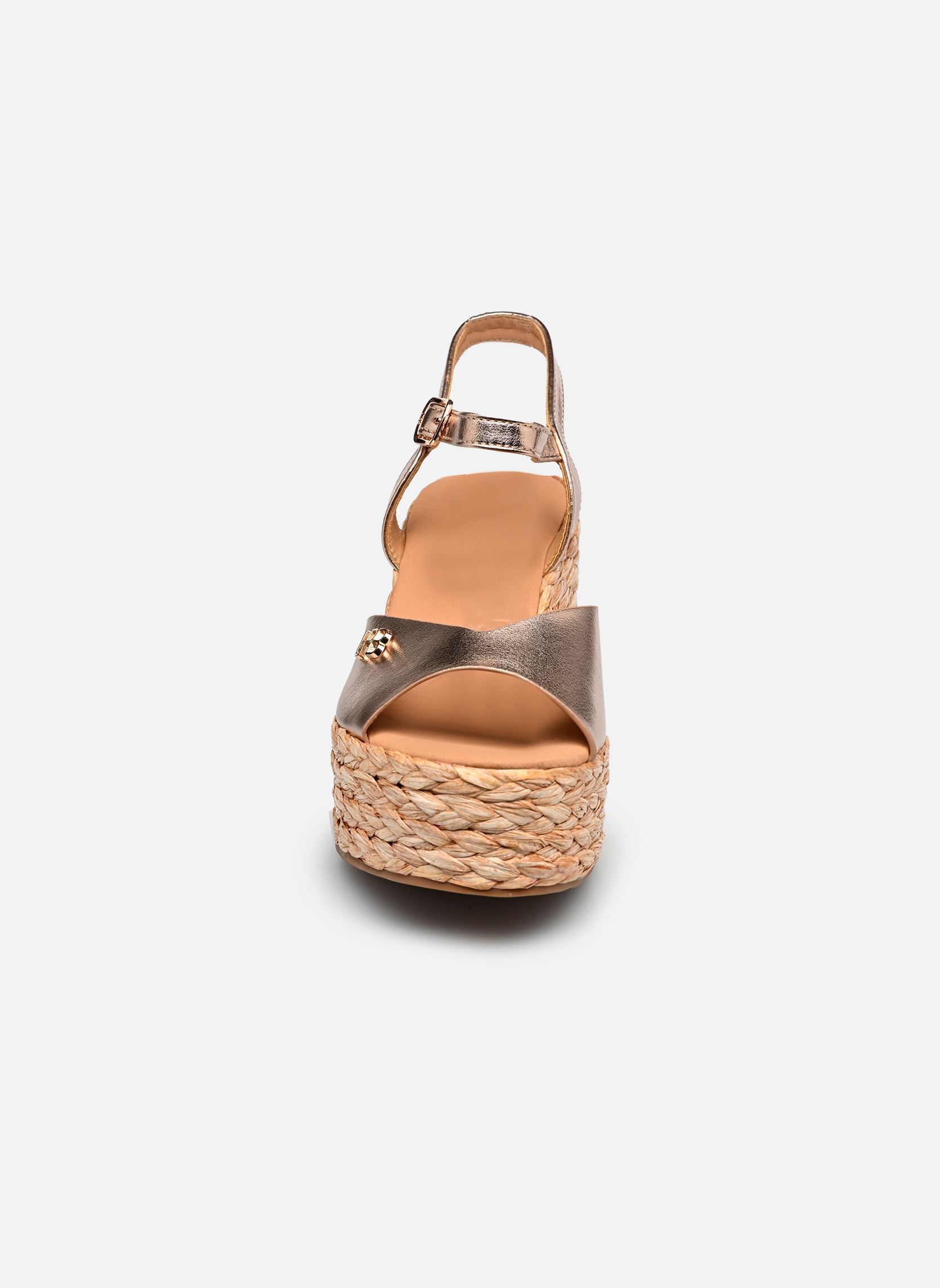 Keil- und Plateausandalen C02N088 damen silber LPB -LES PETITES BOMBES Keil- und Plateausandalen C02N088 damen silber Or Rose Metal