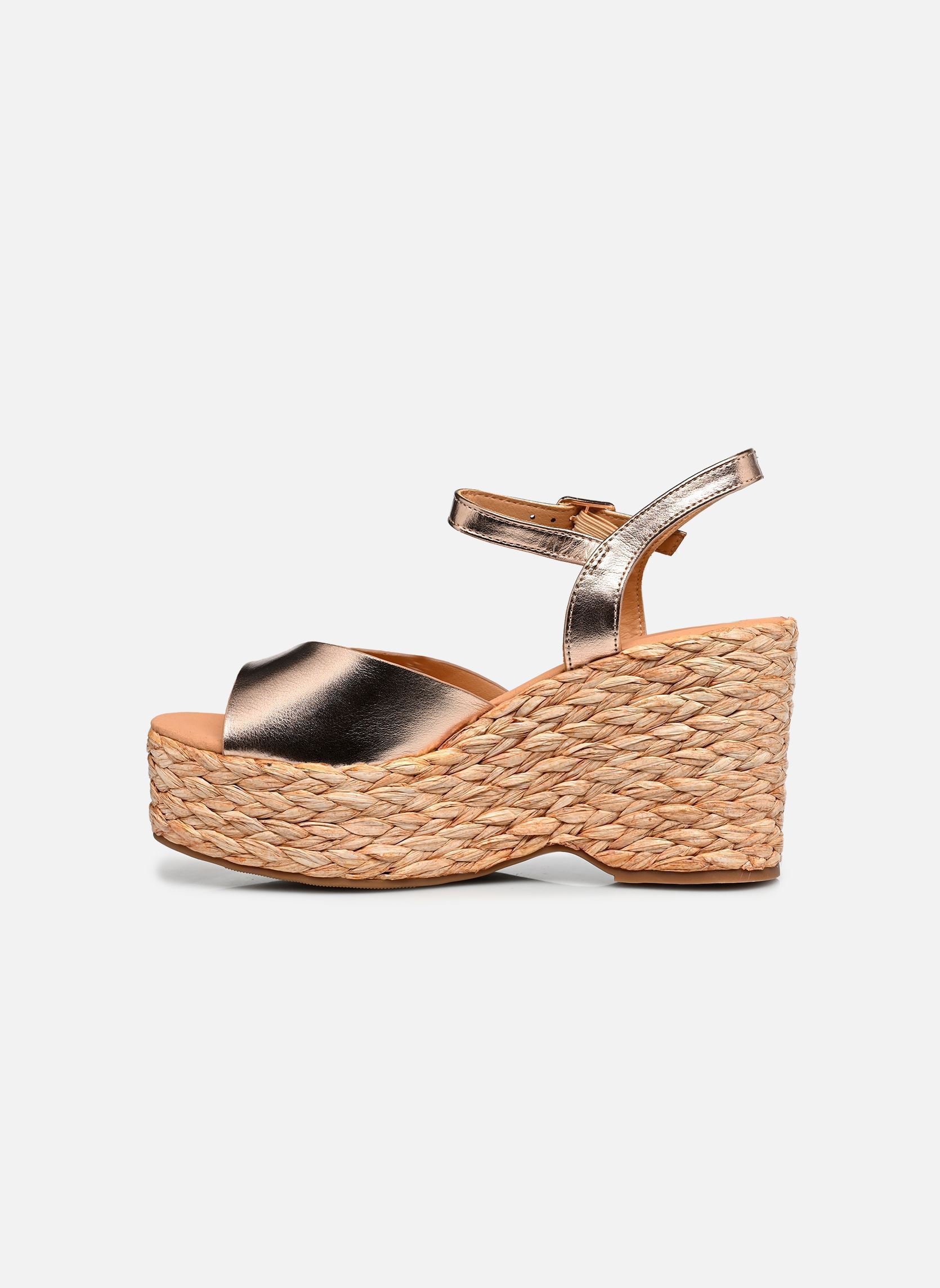 Keil- und Plateausandalen C02N088 damen silber LPB -LES PETITES BOMBES Keil- und Plateausandalen C02N088 damen silber Or Rose Metal