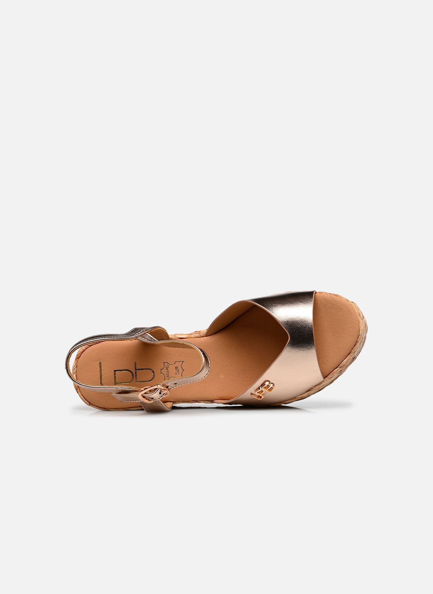 Keil- und Plateausandalen C02N088 damen silber LPB -LES PETITES BOMBES Keil- und Plateausandalen C02N088 damen silber Or Rose Metal