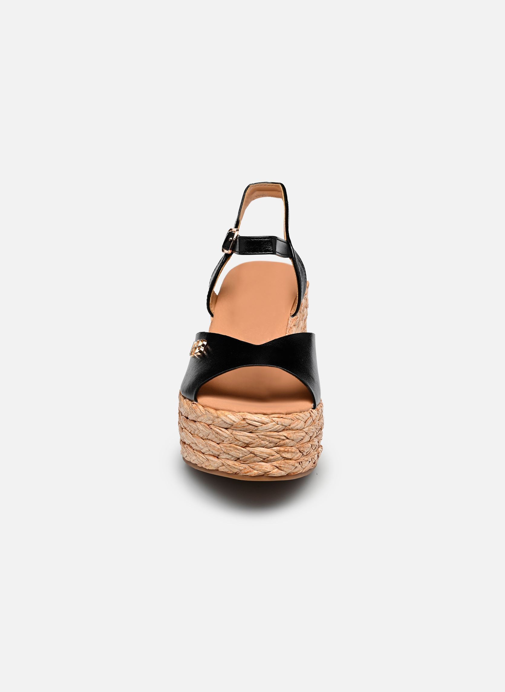 Keil- und Plateausandalen C02N088 damen schwarz LPB -LES PETITES BOMBES Keil- und Plateausandalen C02N088 damen schwarz Noir Metal