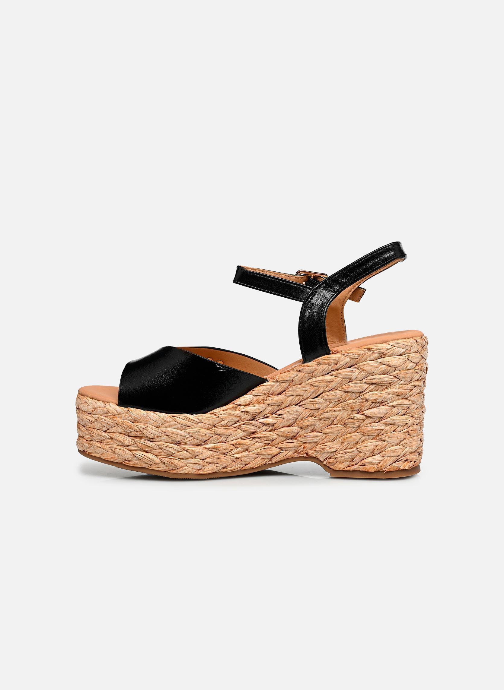 Keil- und Plateausandalen C02N088 damen schwarz LPB -LES PETITES BOMBES Keil- und Plateausandalen C02N088 damen schwarz Noir Metal