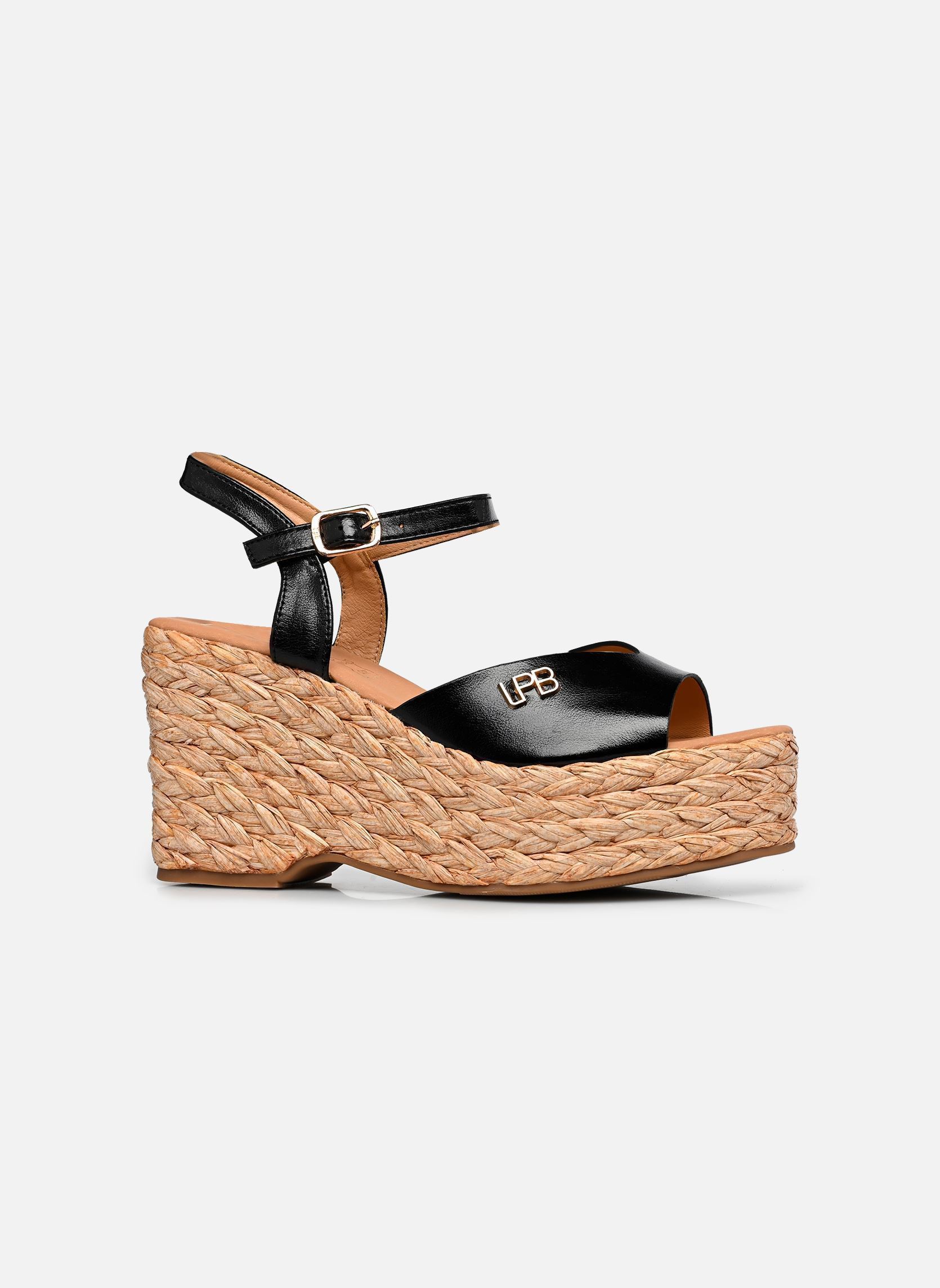 Keil- und Plateausandalen C02N088 damen schwarz LPB -LES PETITES BOMBES Keil- und Plateausandalen C02N088 damen schwarz Noir Metal