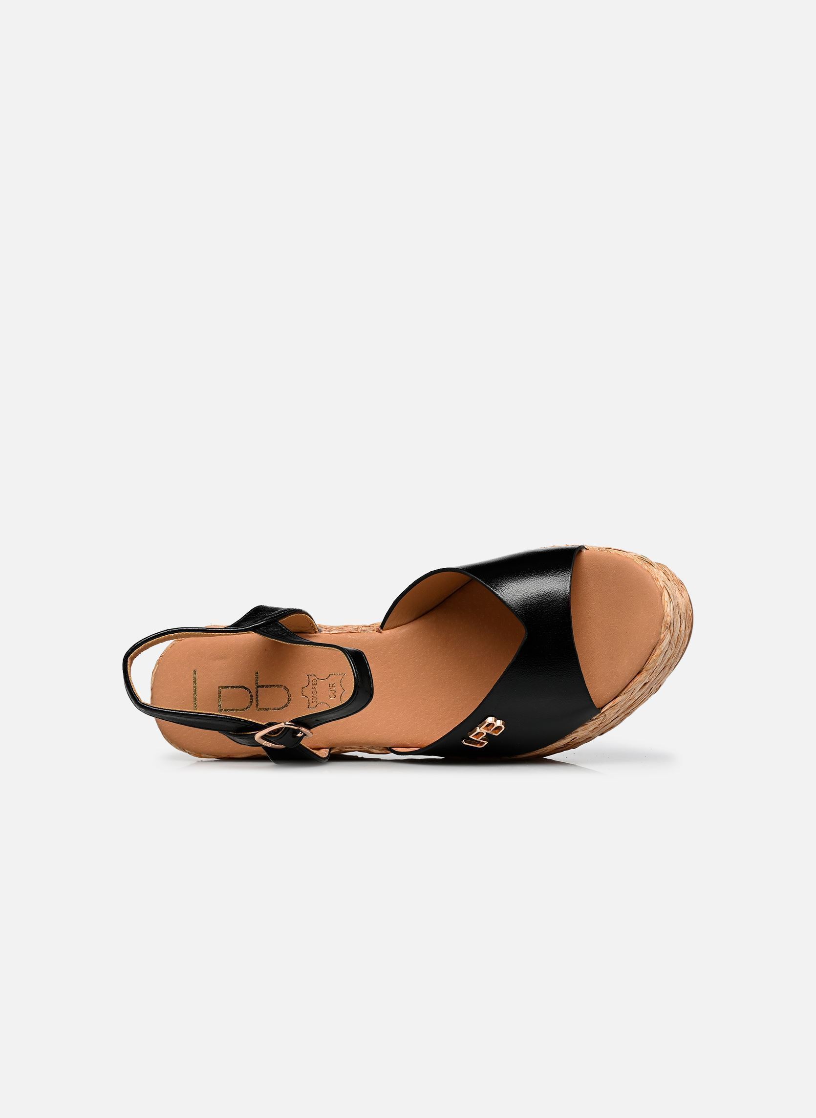 Keil- und Plateausandalen C02N088 damen schwarz LPB -LES PETITES BOMBES Keil- und Plateausandalen C02N088 damen schwarz Noir Metal