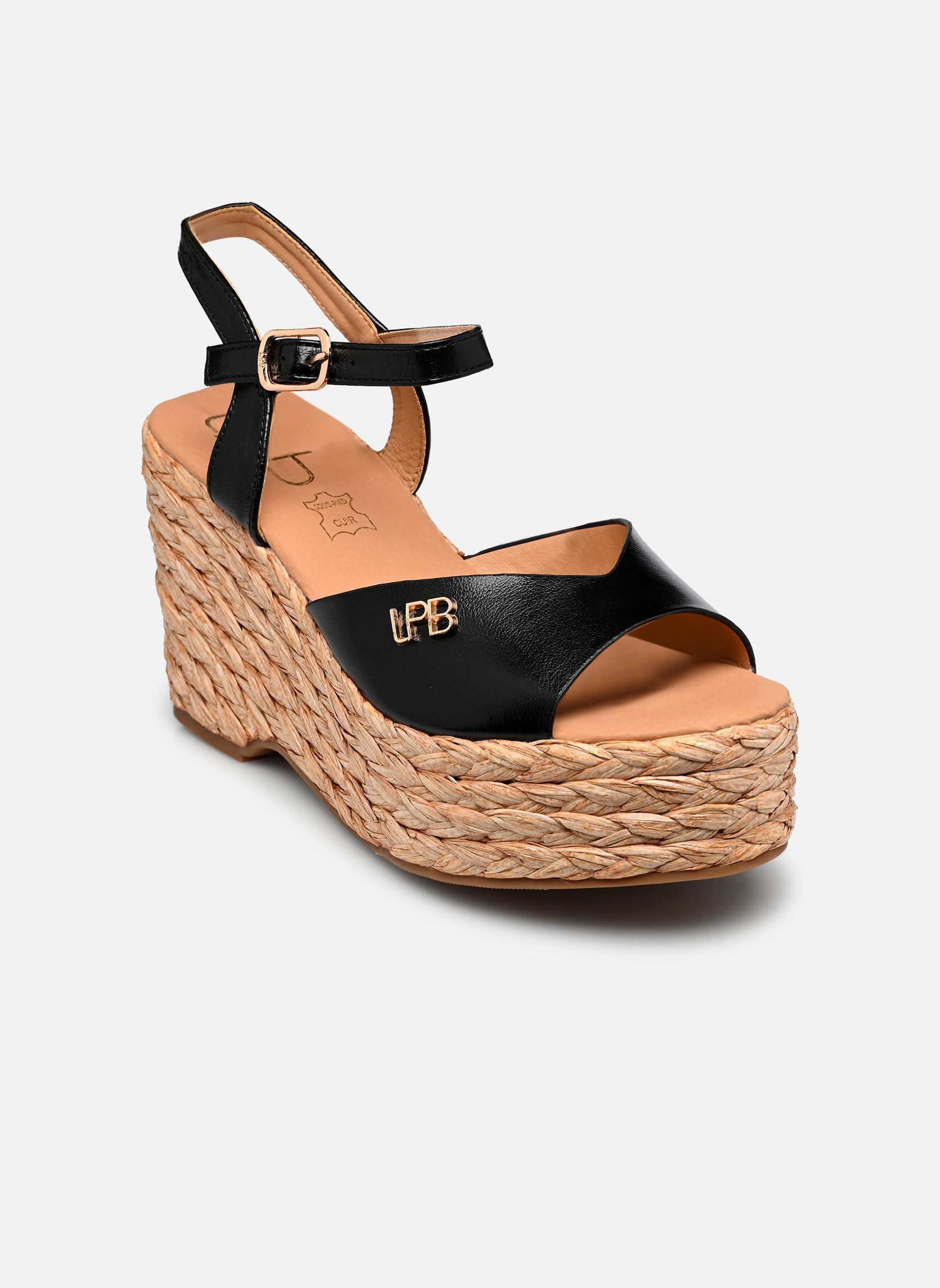 Keil- und Plateausandalen C02N088 damen schwarz LPB -LES PETITES BOMBES Keil- und Plateausandalen C02N088 damen schwarz Noir Metal