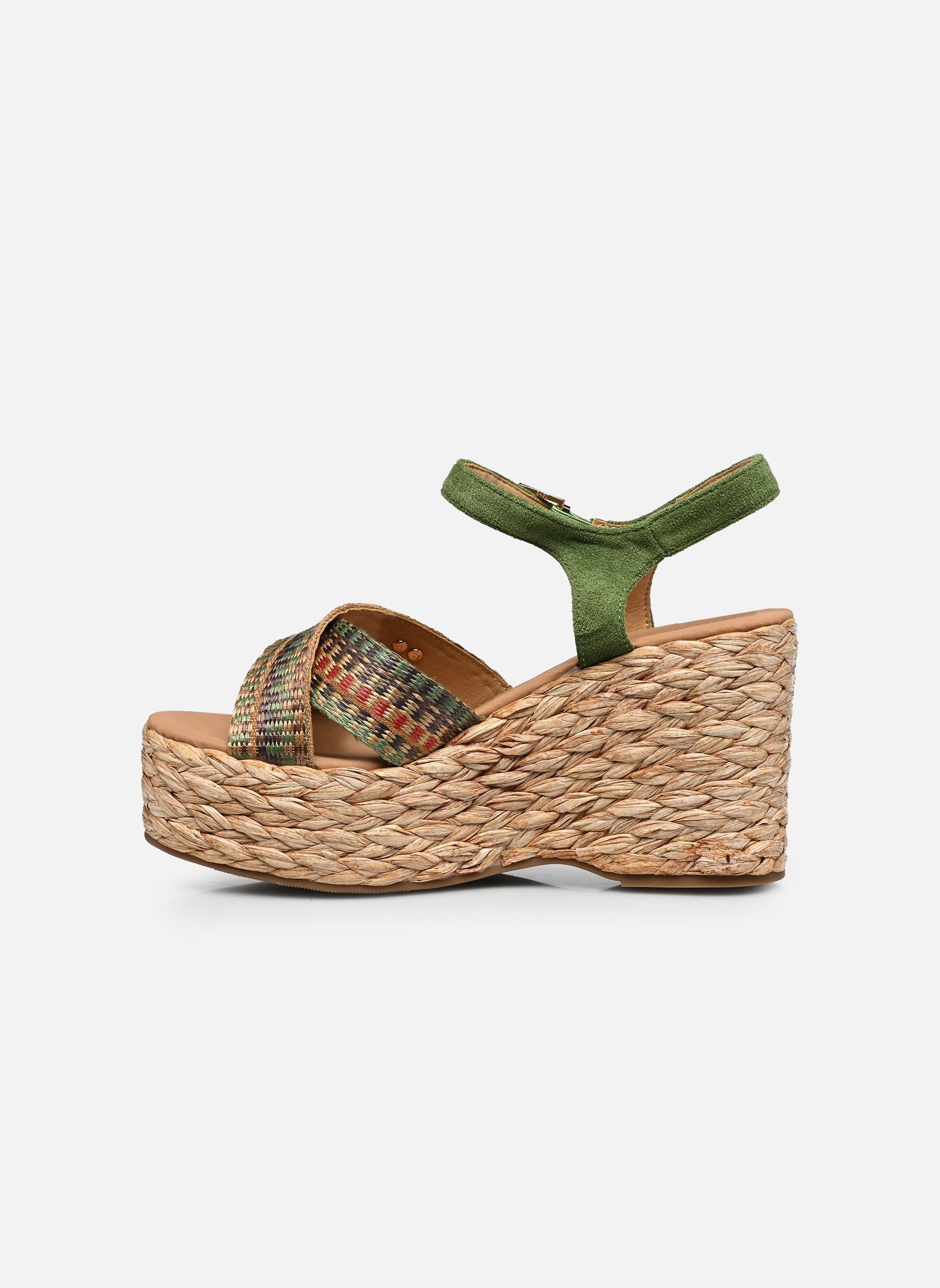 Sandales compensées et plateformes C20N090 femme vert LPB -LES PETITES BOMBES Sandales compensées et plateformes C20N090 femme vert Kaki