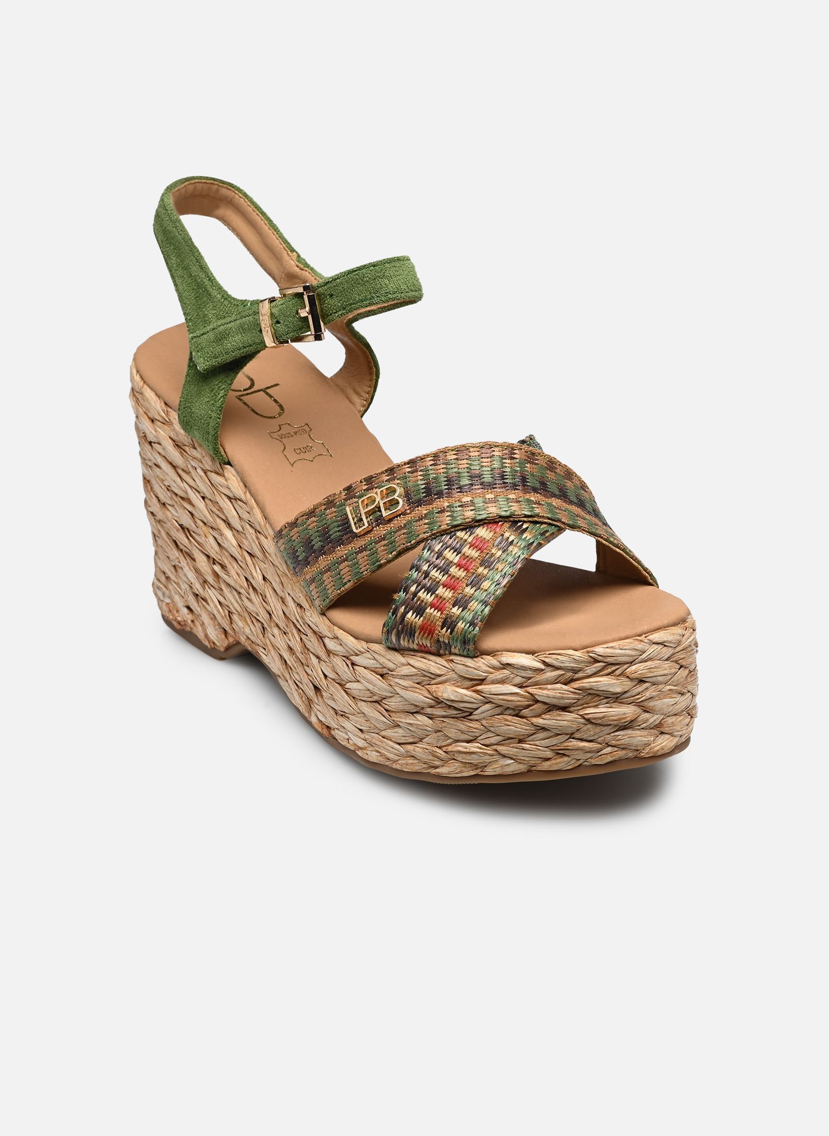Sandales compensées et plateformes C20N090 femme vert LPB -LES PETITES BOMBES Sandales compensées et plateformes C20N090 femme vert Kaki