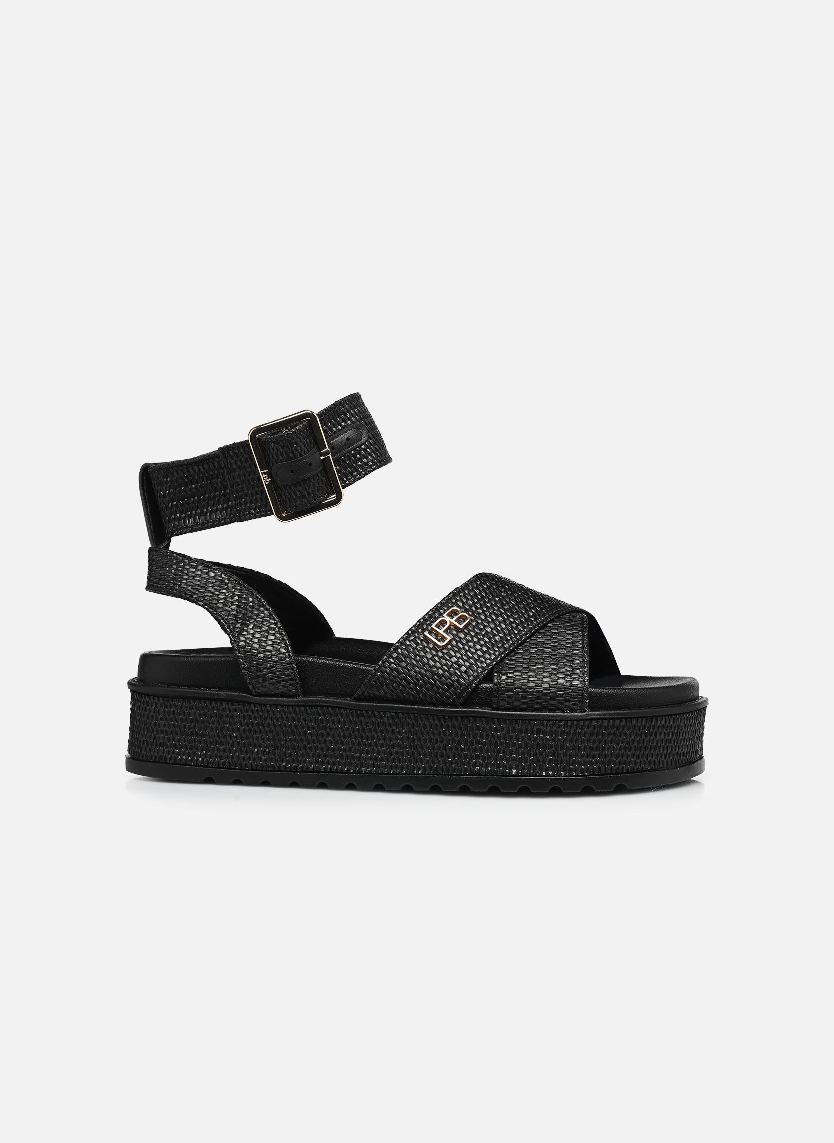 Sandales compensées et plateformes C20N078 femme noir LPB -LES PETITES BOMBES Sandales compensées et plateformes C20N078 femme noir NOIR RAPHIA