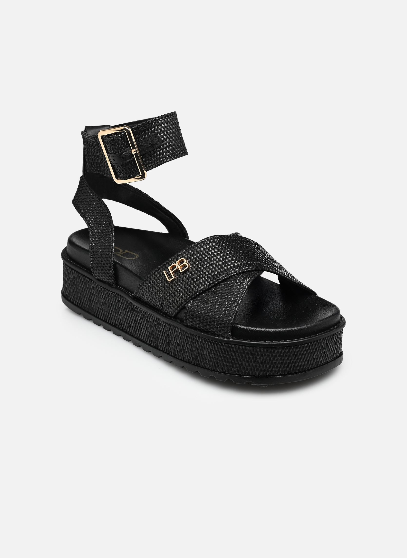 Sandales compensées et plateformes C20N078 femme noir LPB -LES PETITES BOMBES Sandales compensées et plateformes C20N078 femme noir NOIR RAPHIA