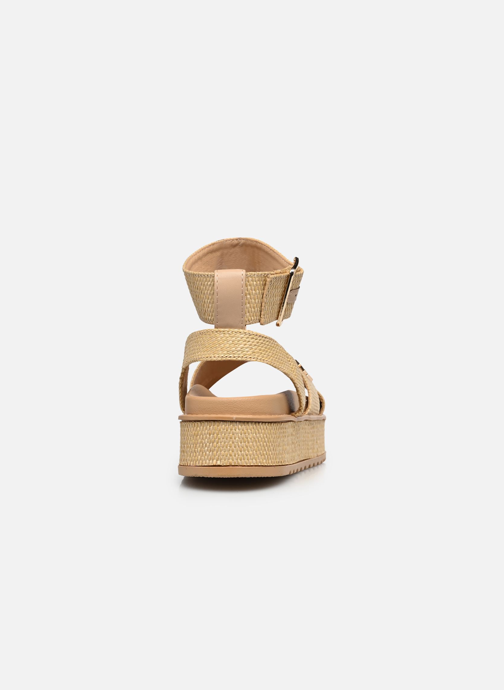 Keil- und Plateausandalen C20N078 damen beige LPB -LES PETITES BOMBES Keil- und Plateausandalen C20N078 damen beige CAPPUCCINO RAPHIA