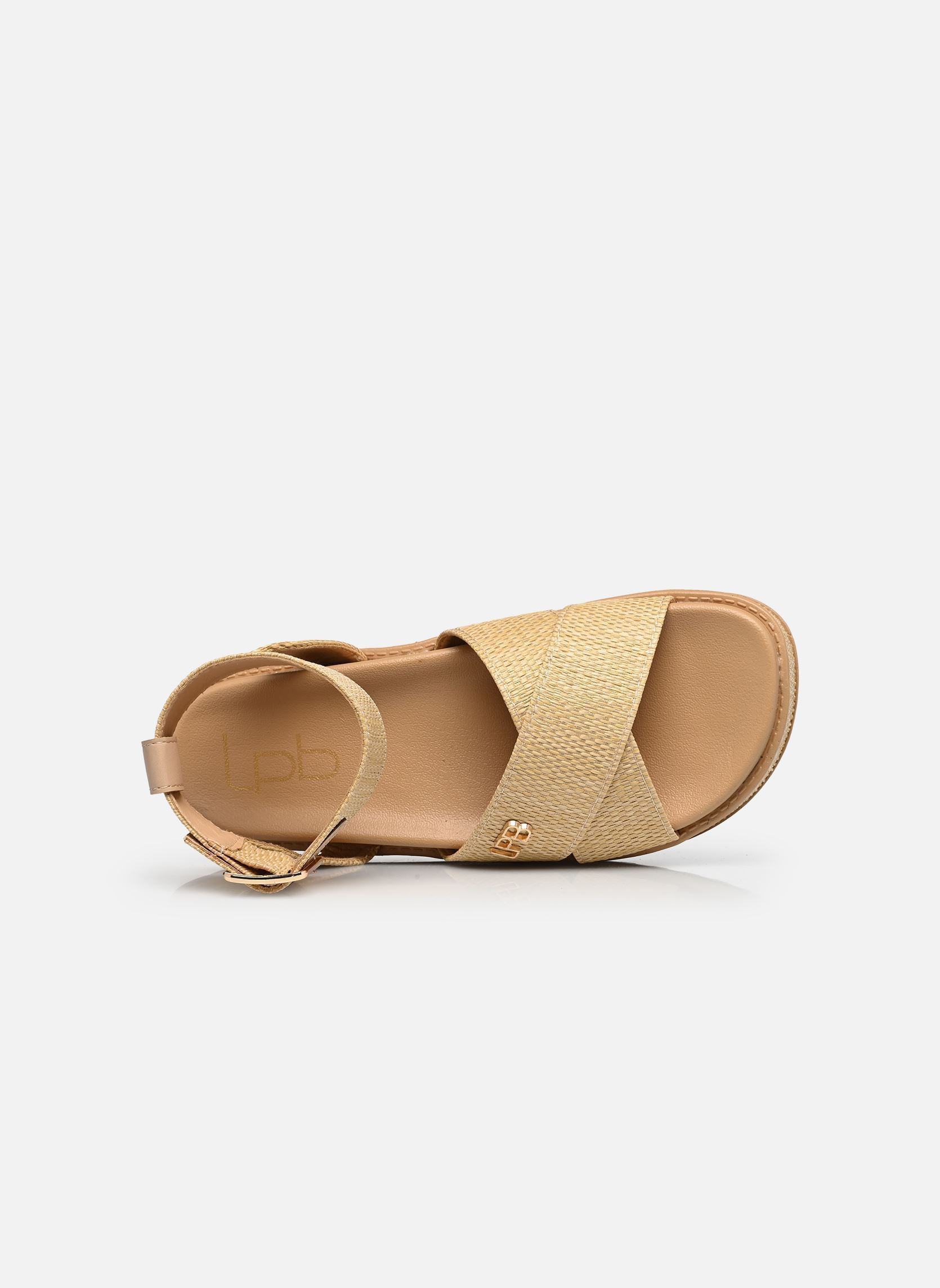 Keil- und Plateausandalen C20N078 damen beige LPB -LES PETITES BOMBES Keil- und Plateausandalen C20N078 damen beige CAPPUCCINO RAPHIA
