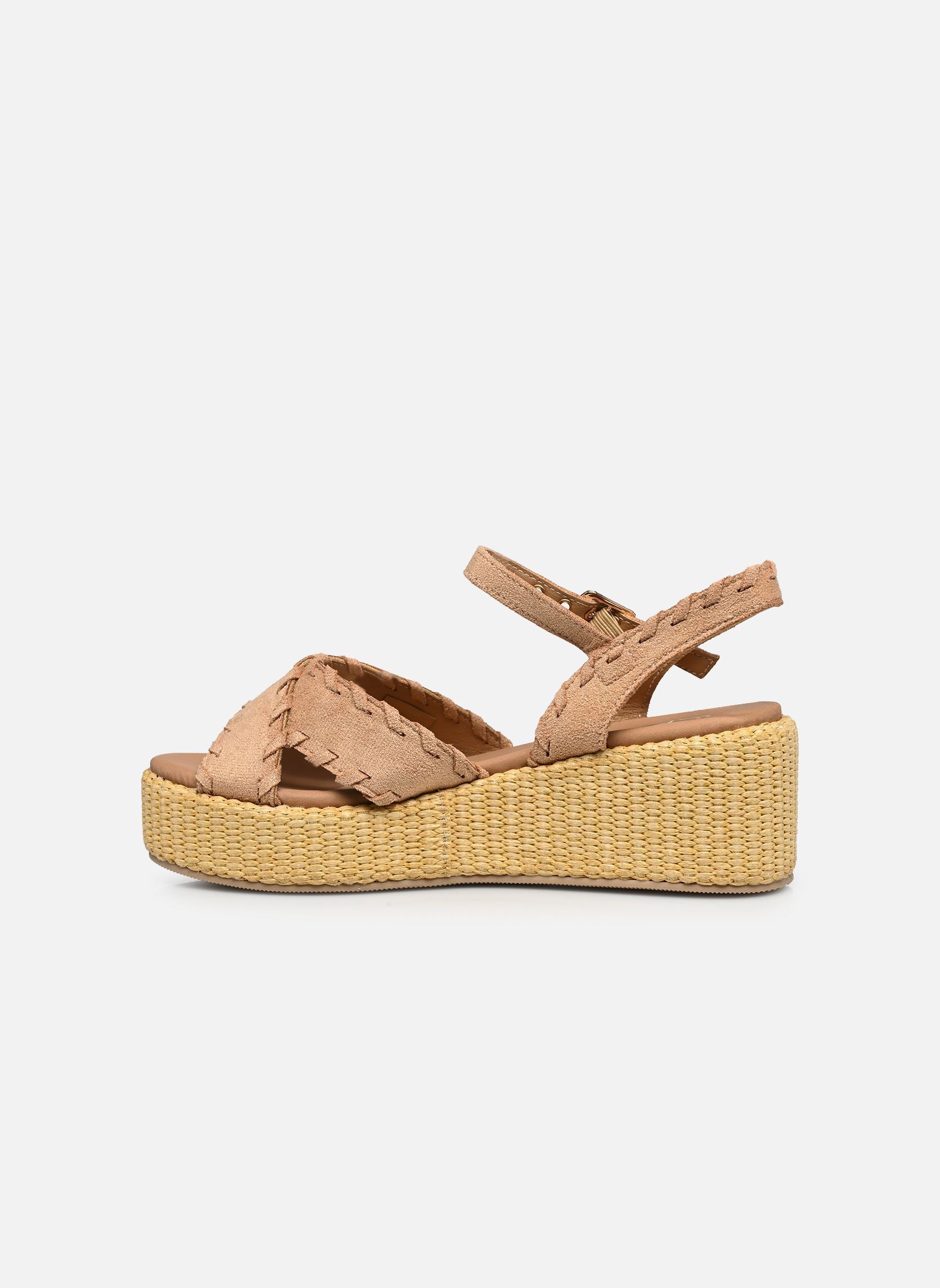 Sandales compensées et plateformes C26N076 femme beige LPB -LES PETITES BOMBES Sandales compensées et plateformes C26N076 femme beige CAPPUCCINO FOIL