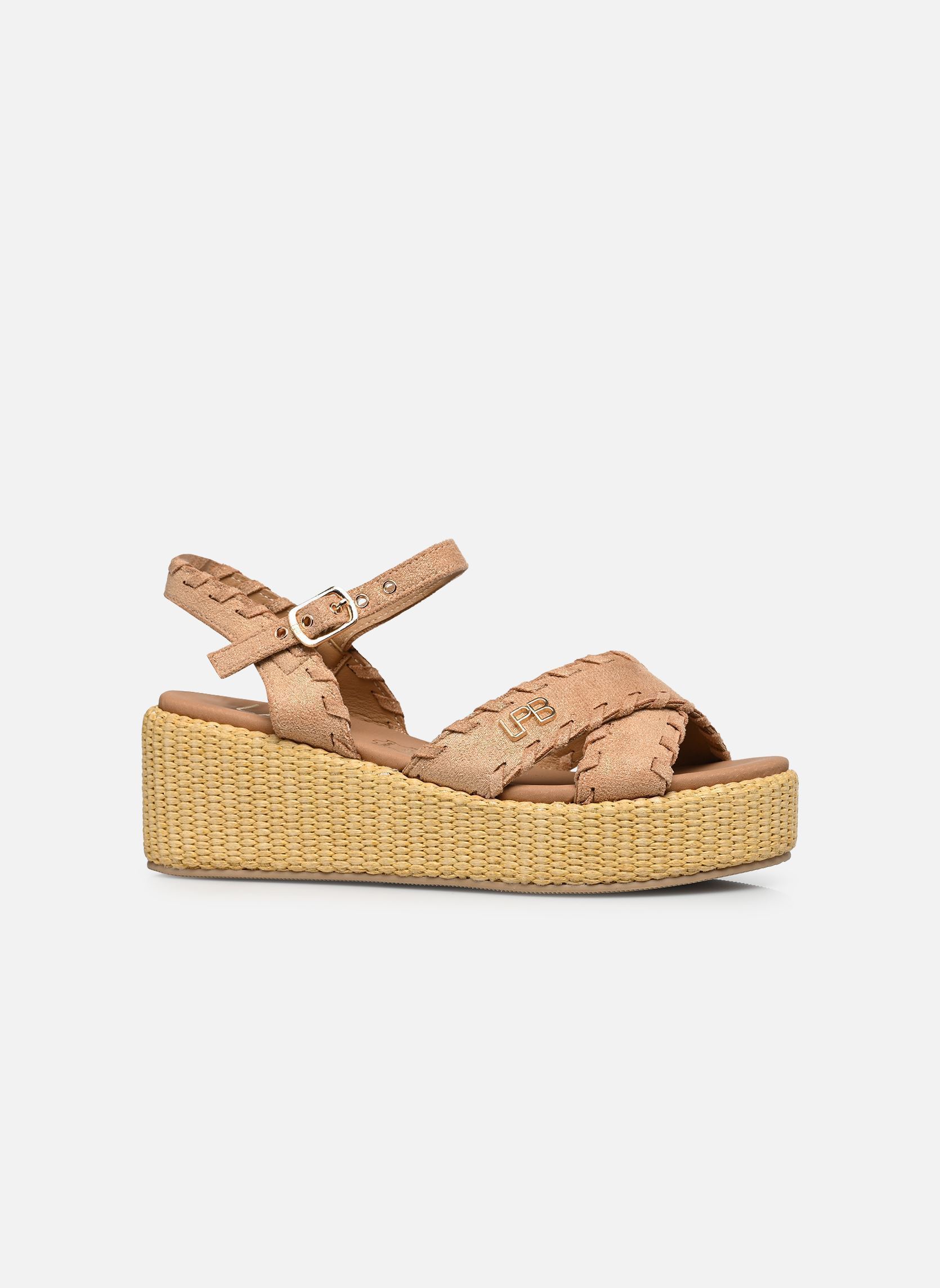 Sandales compensées et plateformes C26N076 femme beige LPB -LES PETITES BOMBES Sandales compensées et plateformes C26N076 femme beige CAPPUCCINO FOIL