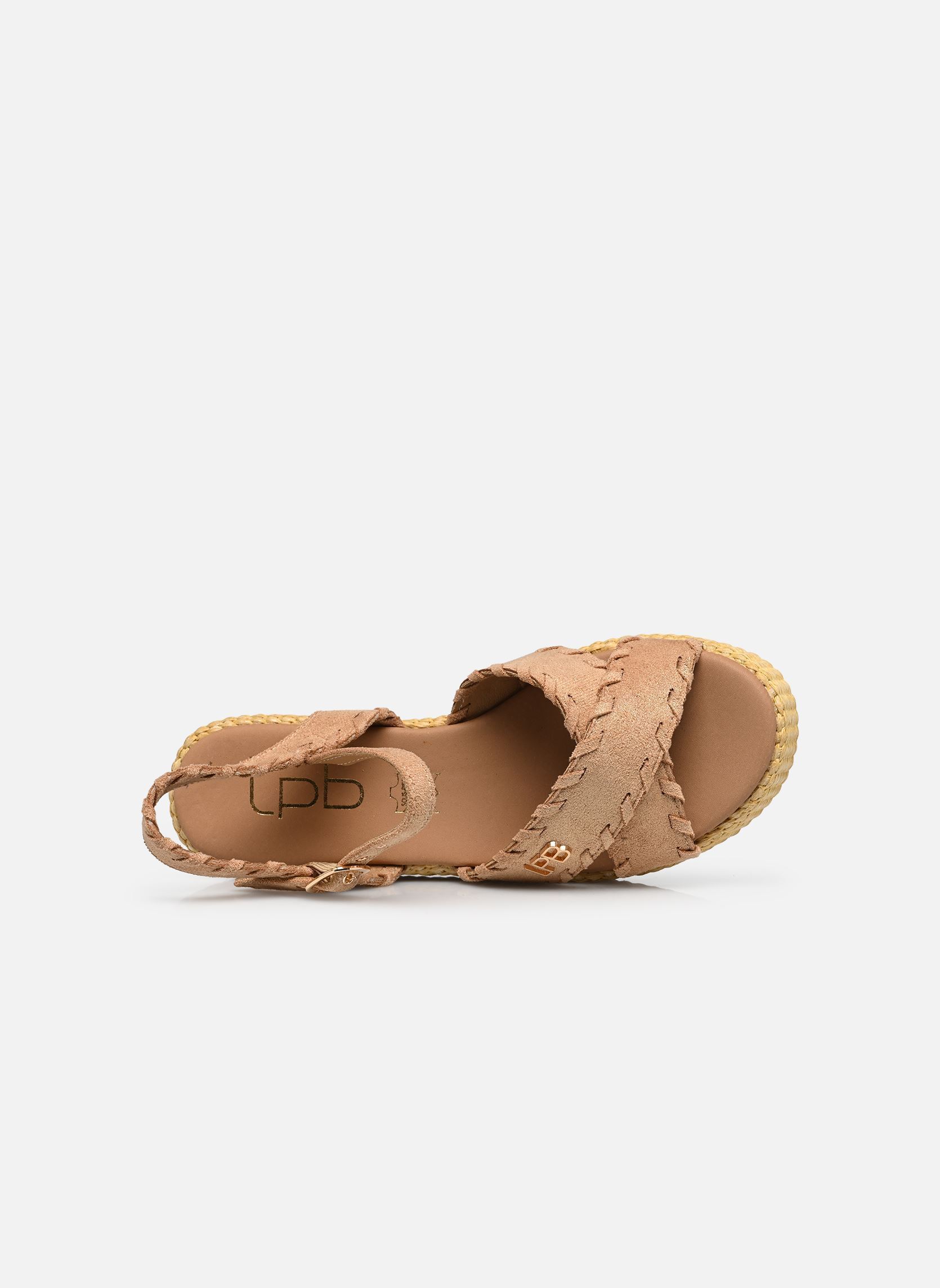 Sandales compensées et plateformes C26N076 femme beige LPB -LES PETITES BOMBES Sandales compensées et plateformes C26N076 femme beige CAPPUCCINO FOIL