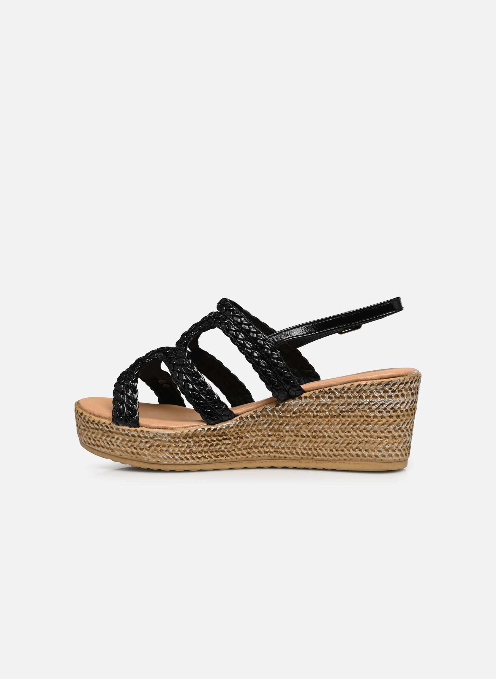 Sandales compensées et plateformes C02N081 femme noir LPB -LES PETITES BOMBES Sandales compensées et plateformes C02N081 femme noir Noir Metal