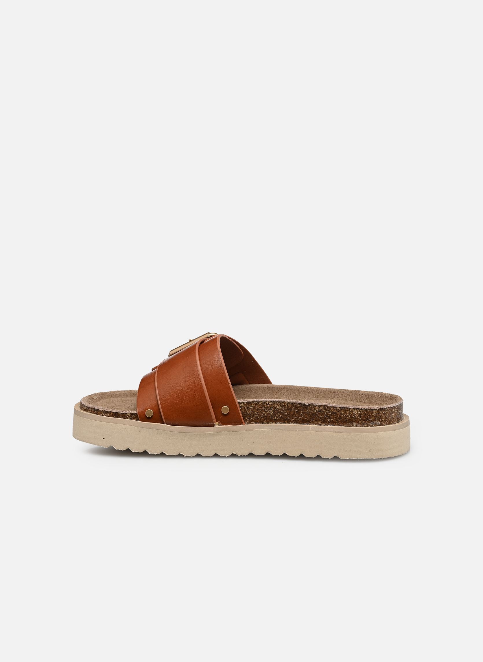 Mules C01N085 femme marron LPB -LES PETITES BOMBES Mules C01N085 femme marron Camel PU