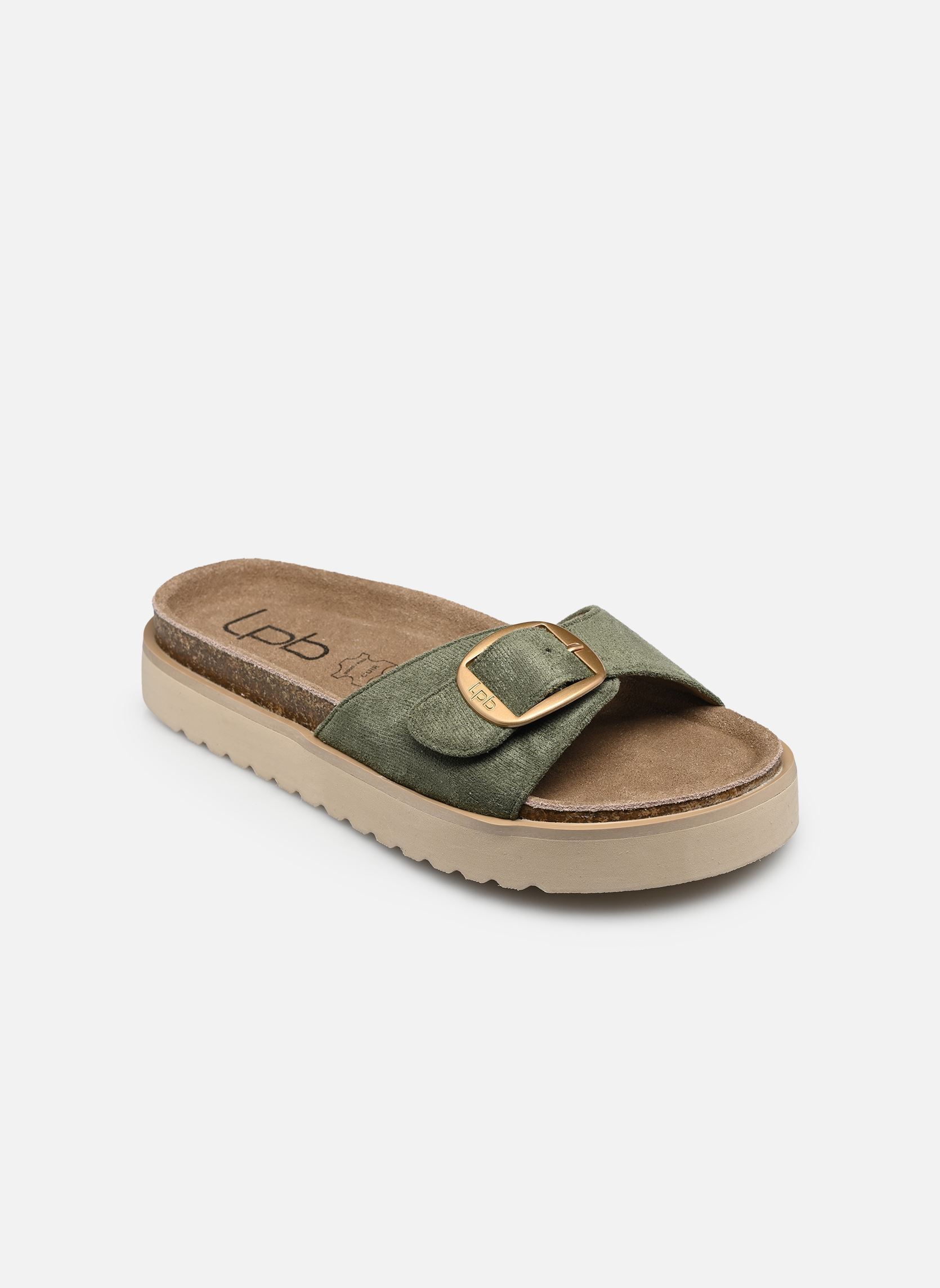Mules C26N083 femme vert LPB -LES PETITES BOMBES Mules C26N083 femme vert KAKI SUEDINE