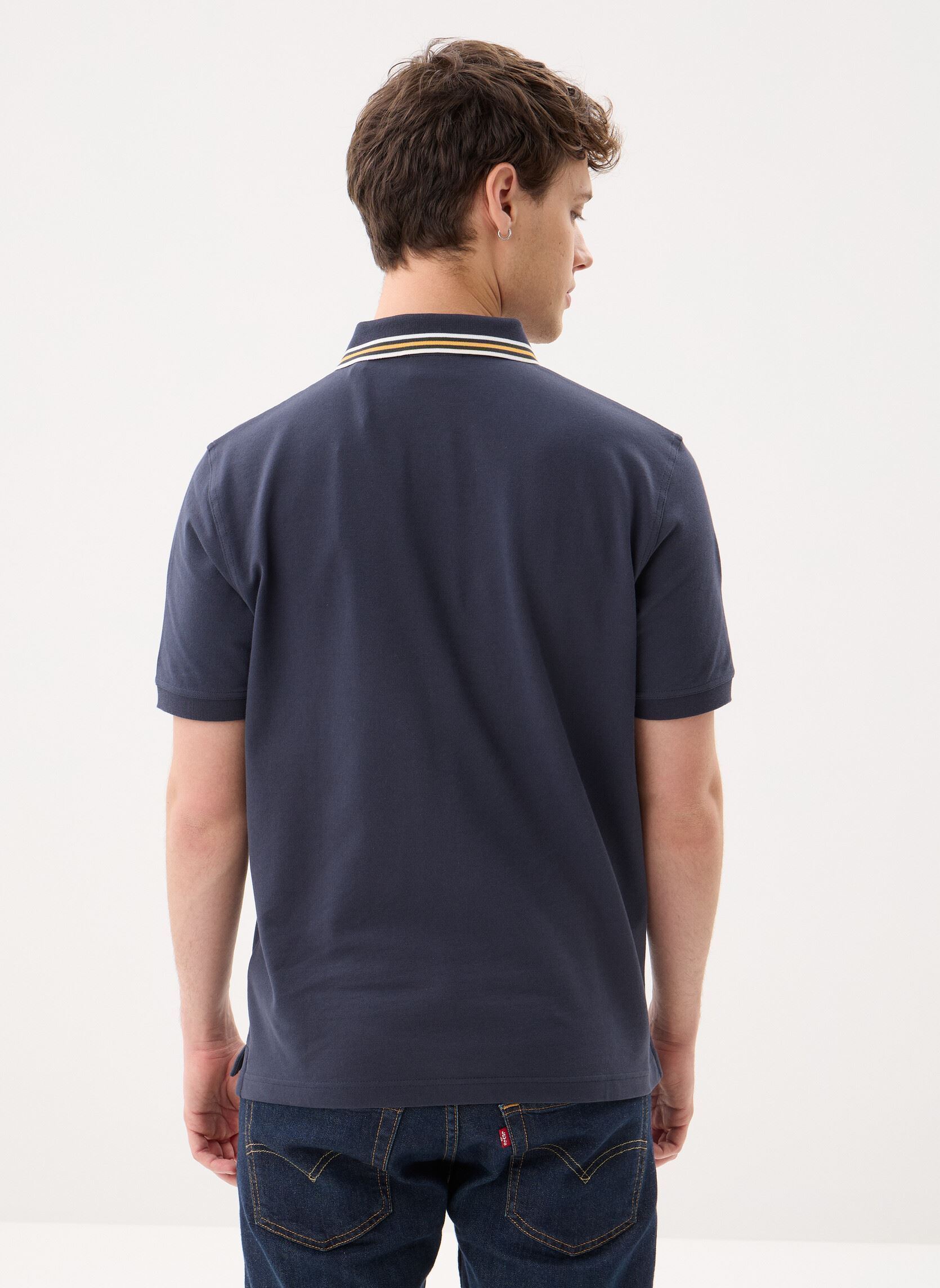 Polos Collar Tipping Ss Polo homme bleu GANT Polos Collar Tipping Ss Polo homme bleu EVENING BLUE