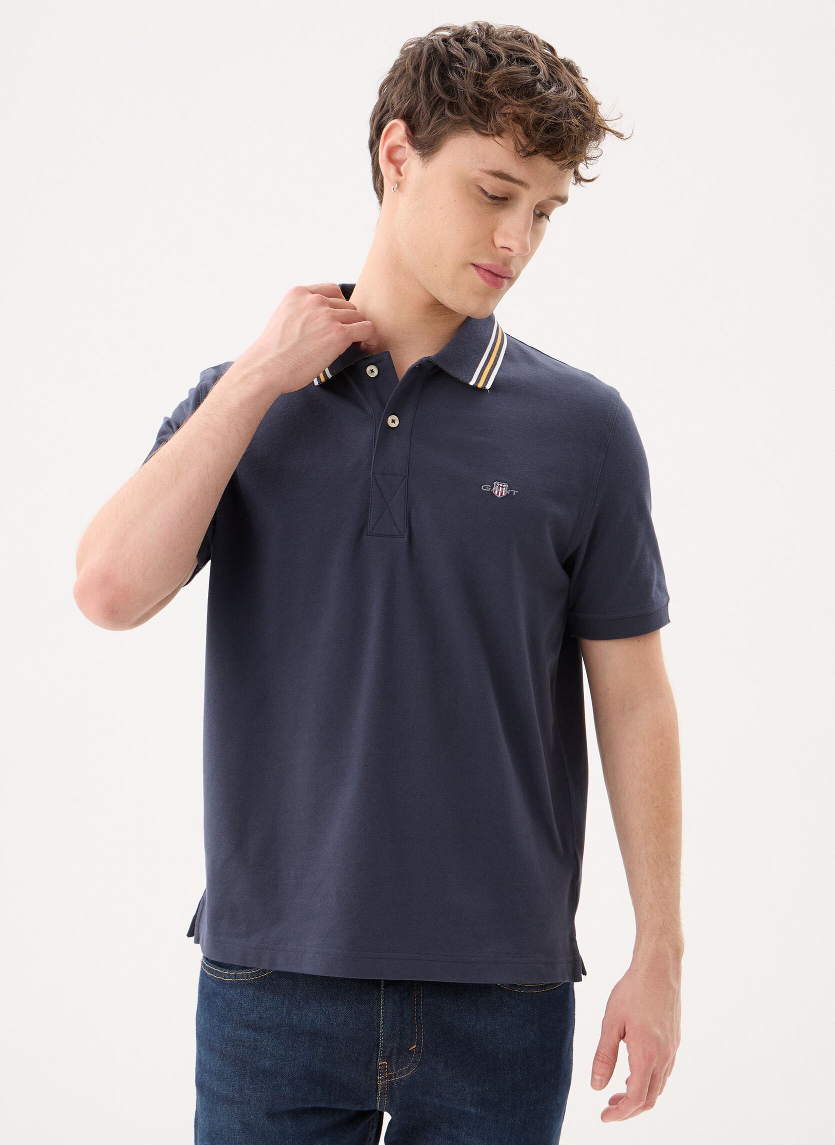 Vêtements GANT Collar Tipping Ss Polo pour Homme