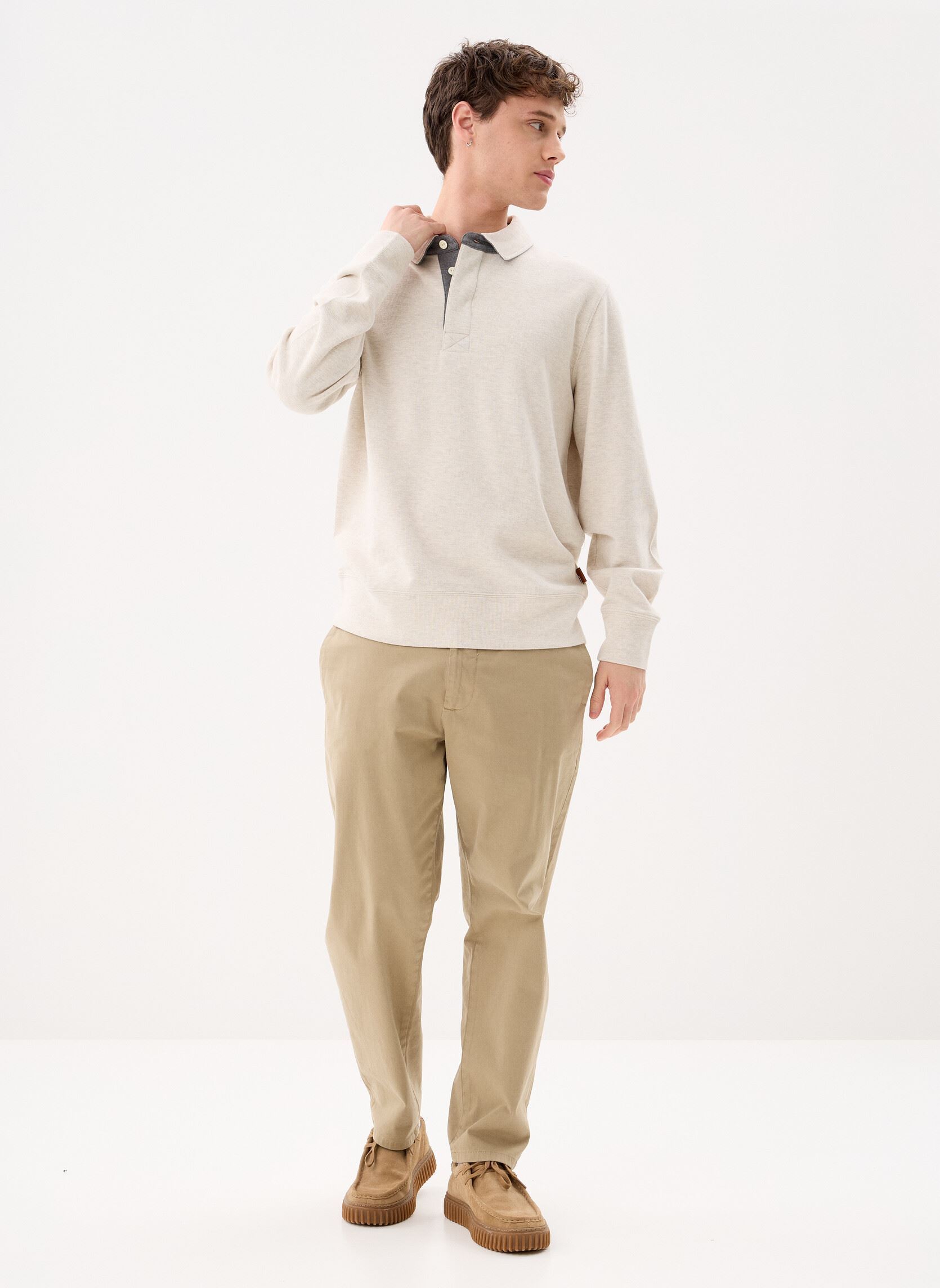 Polos manches courtes Light Sacker Rib Ls Polo homme beige GANT Polos manches courtes Light Sacker Rib Ls Polo homme beige SEED MELANGE