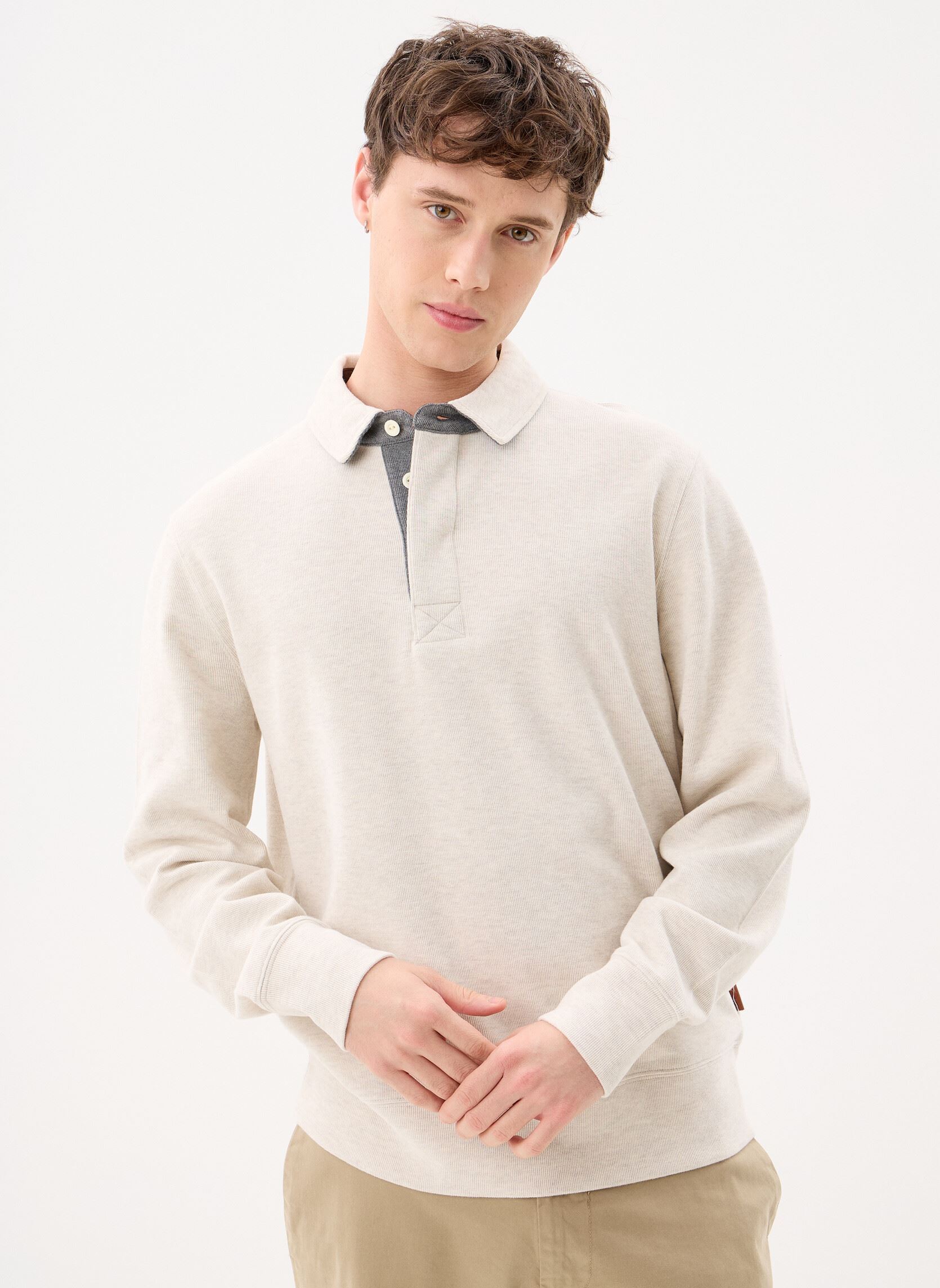 Vêtements GANT Sacker Rib Ls Polo pour Homme