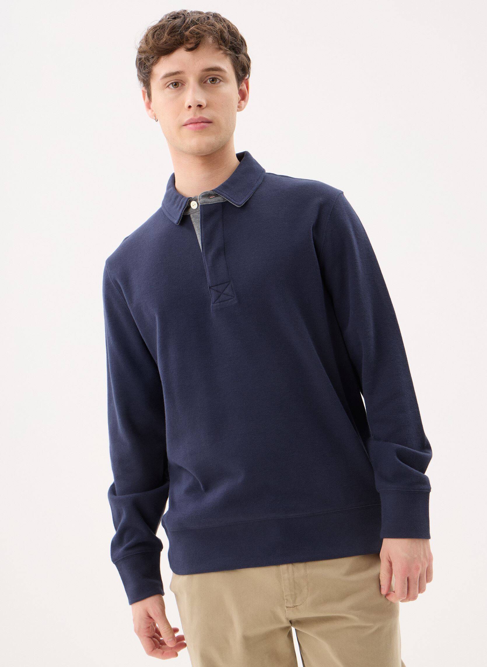 Vêtements GANT Sacker Rib Ls Polo pour Homme