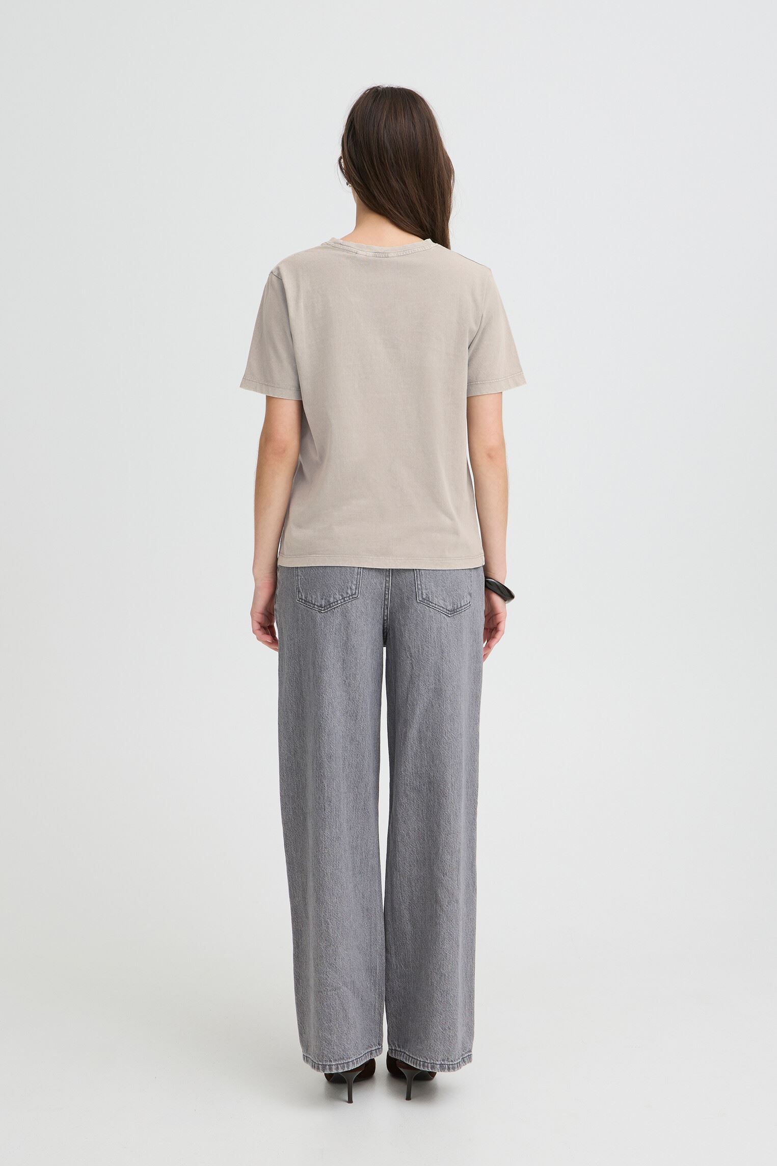 Kurzarm-T-Shirts Bysolko Tshirt 3 damen grau B-Young Kurzarm-T-Shirts Bysolko Tshirt 3 damen grau Gray flannel