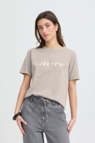 Kurzarm-T-Shirts Bysolko Tshirt 3 damen grau
