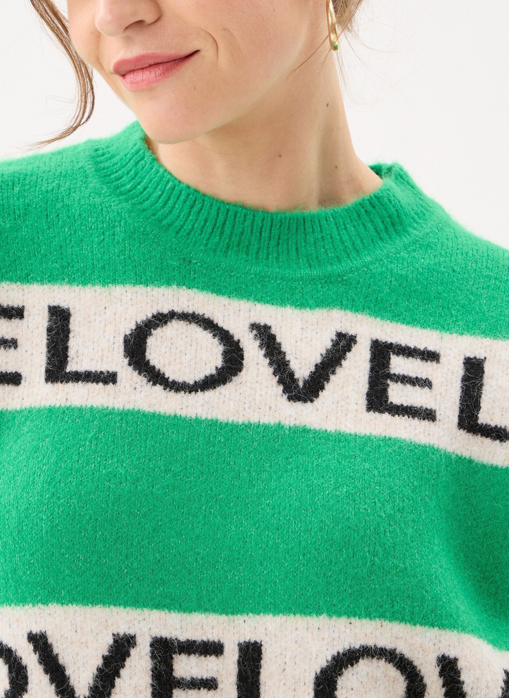 Pullover Byomea Love Jumper damen grün B-Young Pullover Byomea Love Jumper damen grün Leprechaun Love