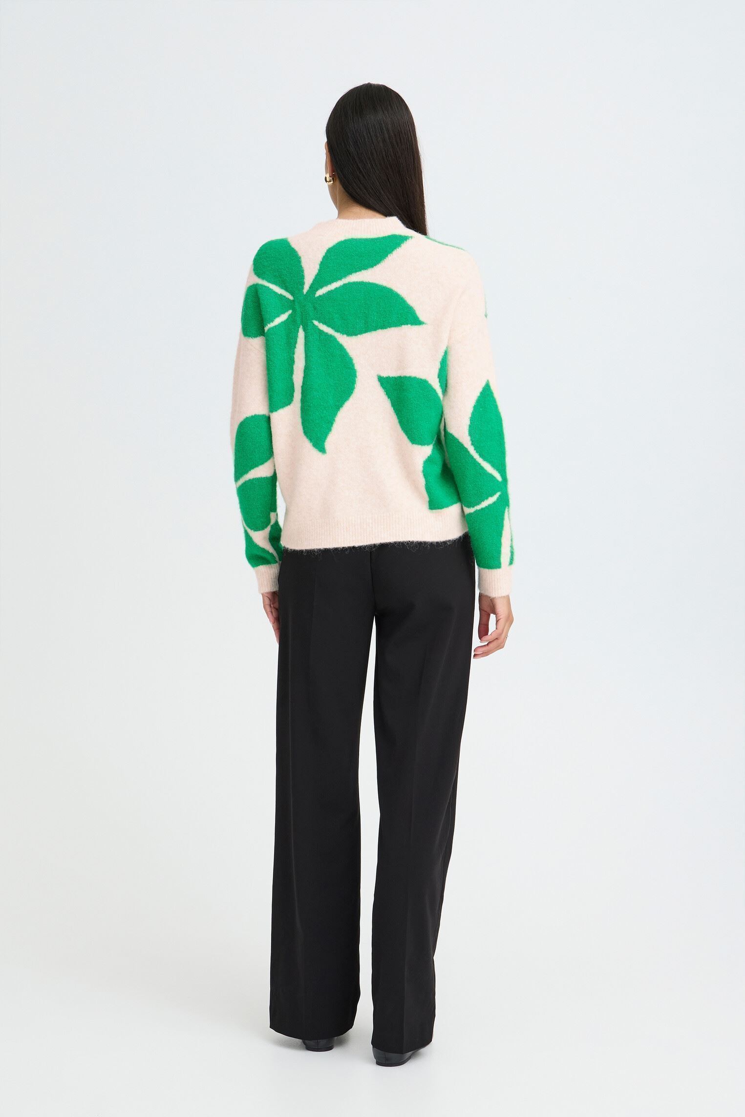 Pullover Byomea Flower Jumper 3 damen weiß B-Young Pullover Byomea Flower Jumper 3 damen weiß Leprechaun Flower